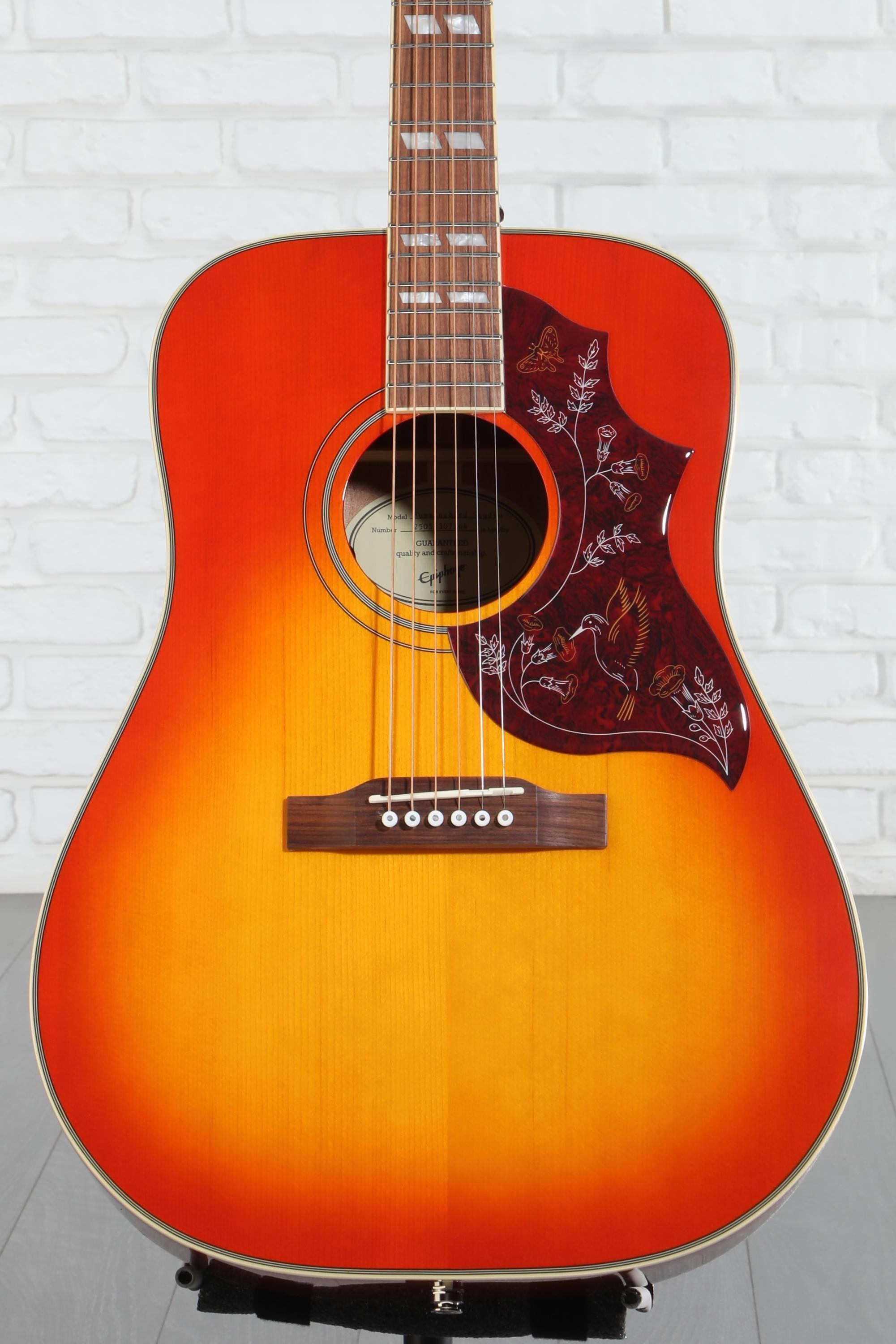Epiphone Hummingbird Pro 2017チェリーサンバースト Epiphone Hummingbird Studio Acoustic-Electric Guitar - Faded