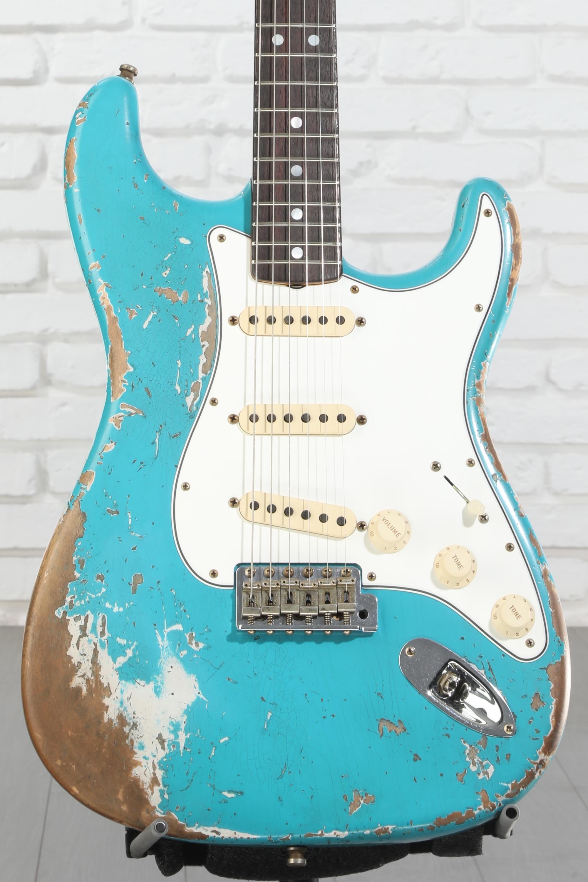 【10145】 Fender custom shop Stratcaster Fender Custom Shop ZF Stratocaster Heavy Relic Sonic Blue Music