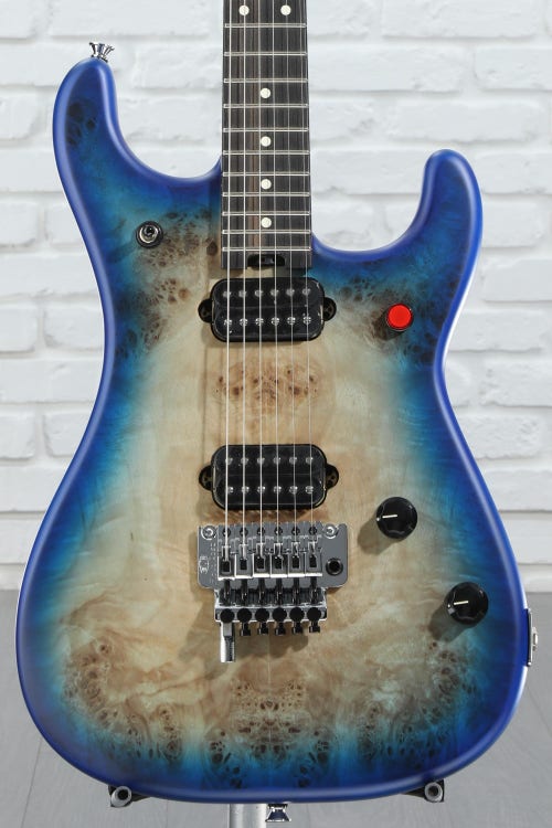 EVH 5150 Series Deluxe Poplar Burl Electric Guitar - Aqua Burst
