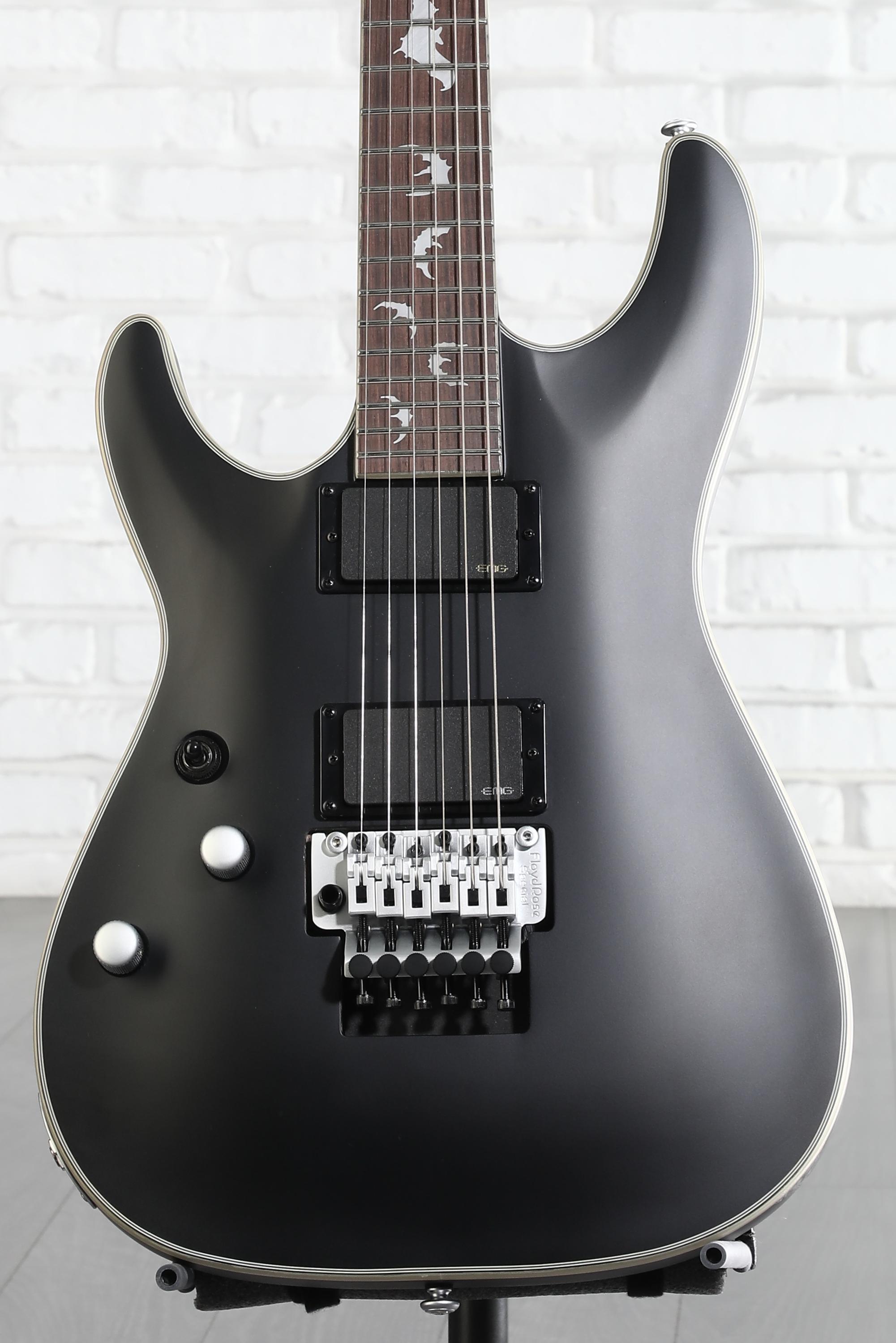 Schecter Damien Platinum 6 FR - Satin Black, Lefty | Sweetwater