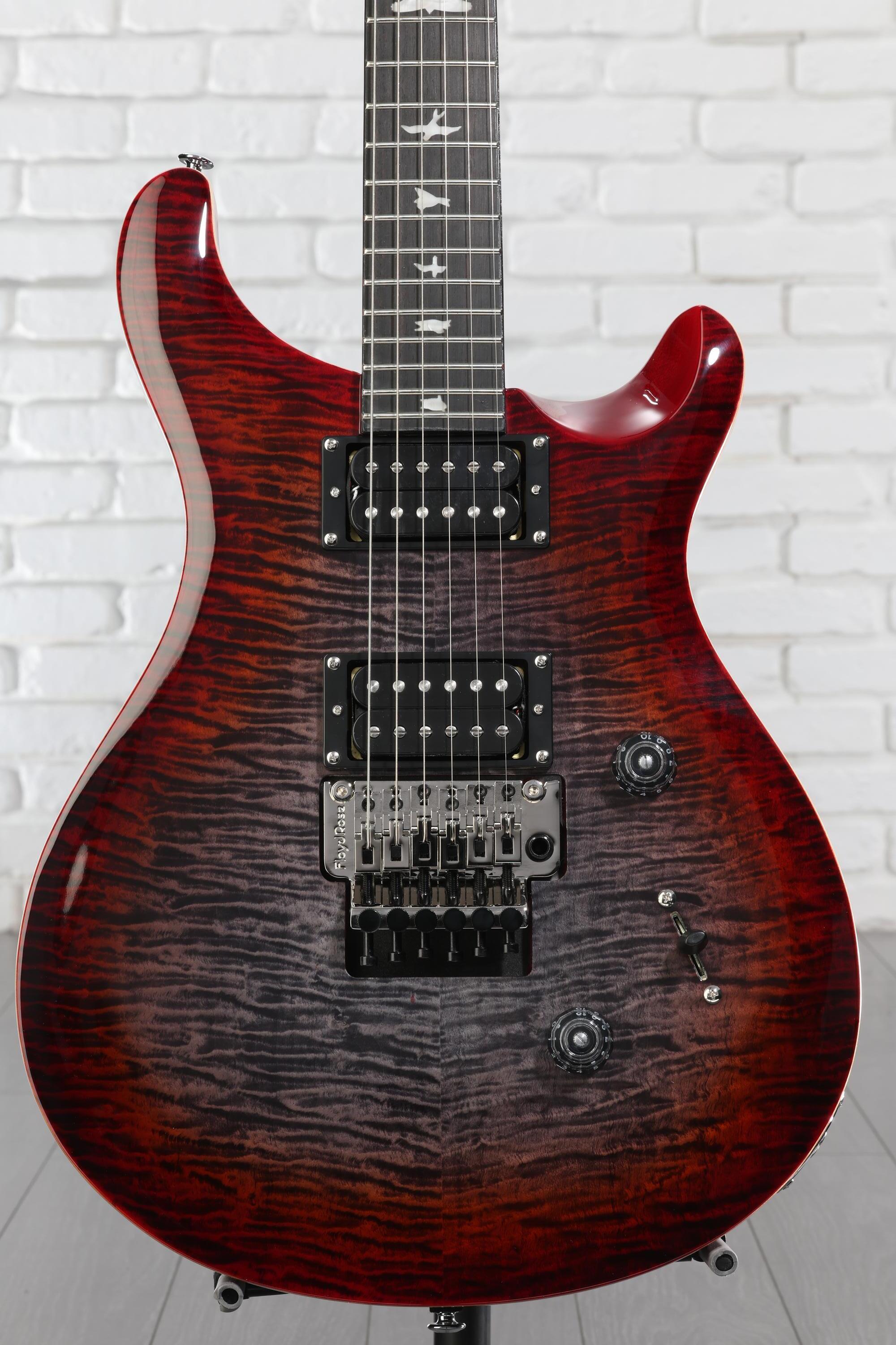 PRS SE Custom 24 Floyd Electric Guitar - Charcoal Cherry Burst