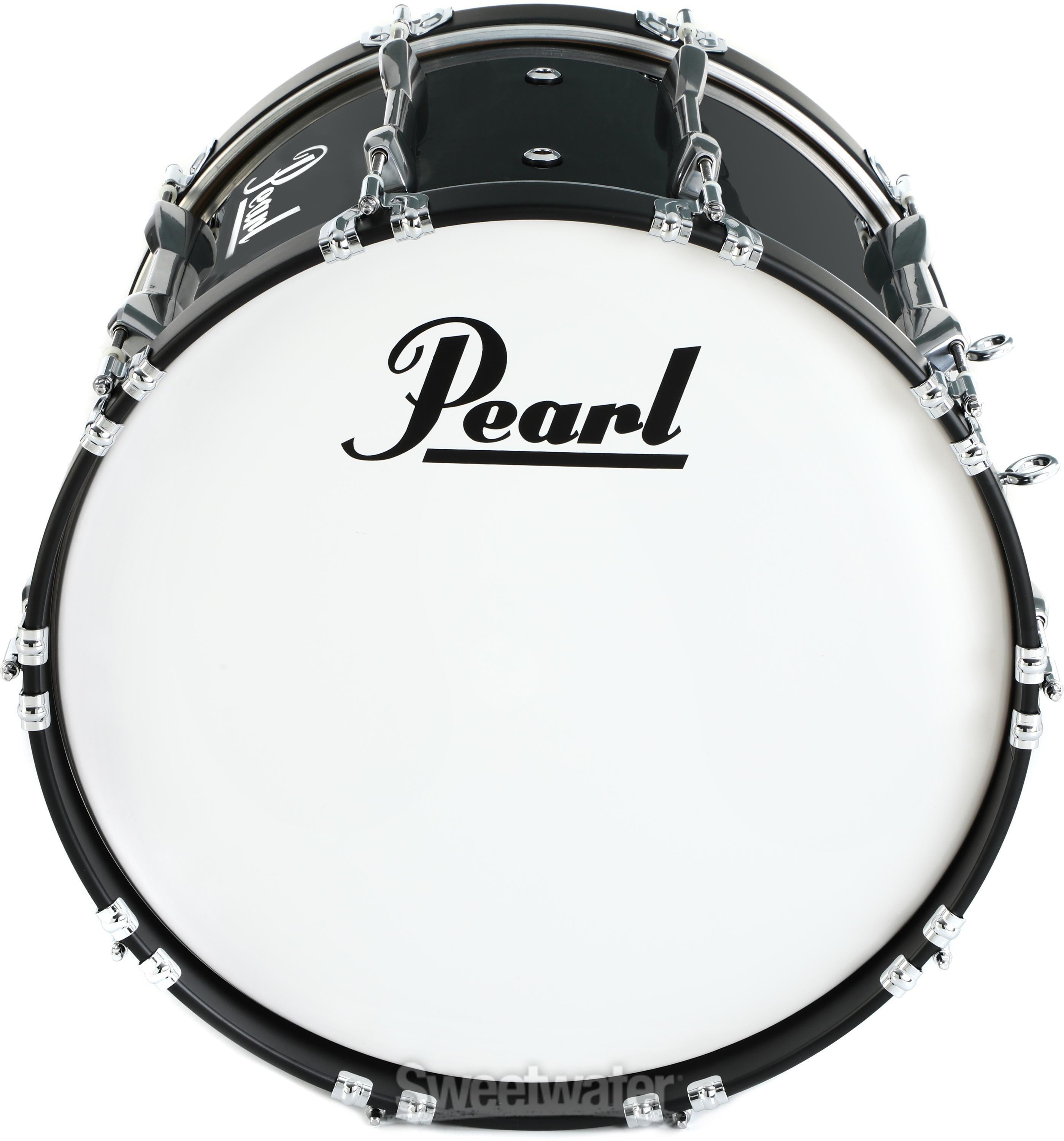 Pearl Finalist Marching Bass Drum 20 x 14 inch Midnight Black