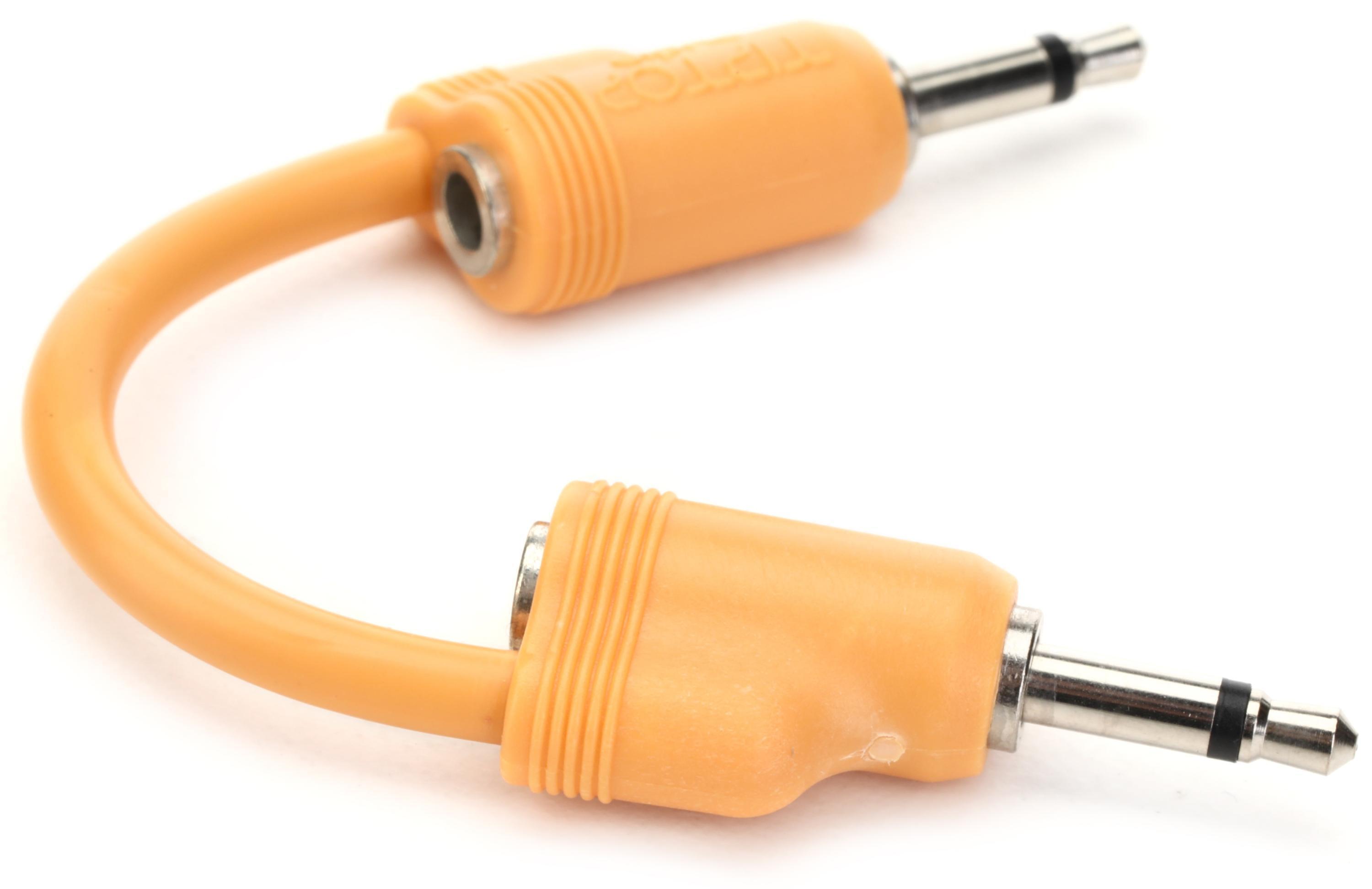 Tiptop Audio Stackcable Eurorack Patch Cable - 12cm, Orange