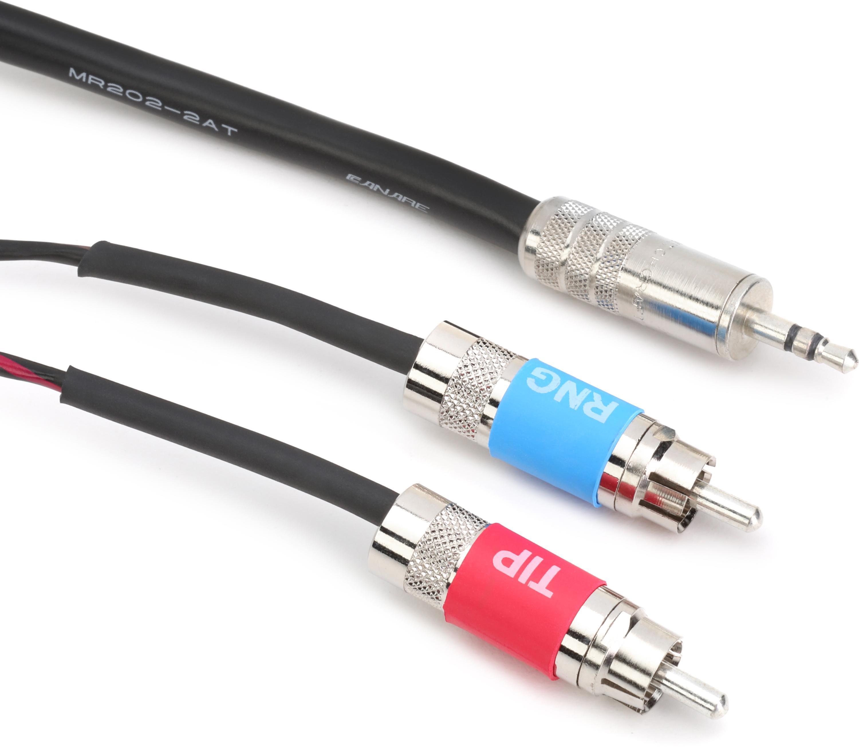 Pro Co IPMB2R-20 3.5mm TRS Male to Dual RCA Male Cable - 20 foot