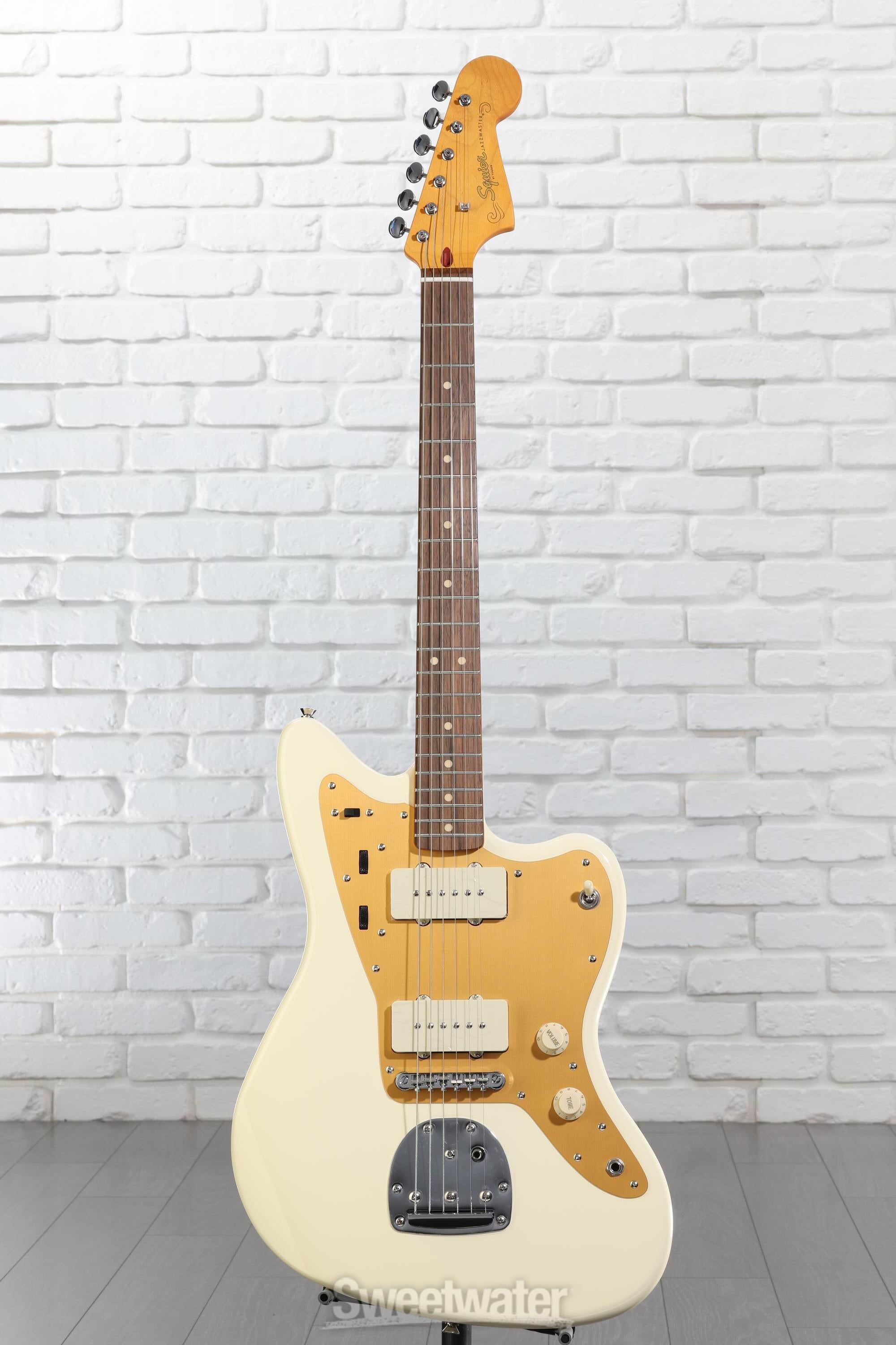 Squier J Mascis Signature Jazzmaster - Vintage White with Indian