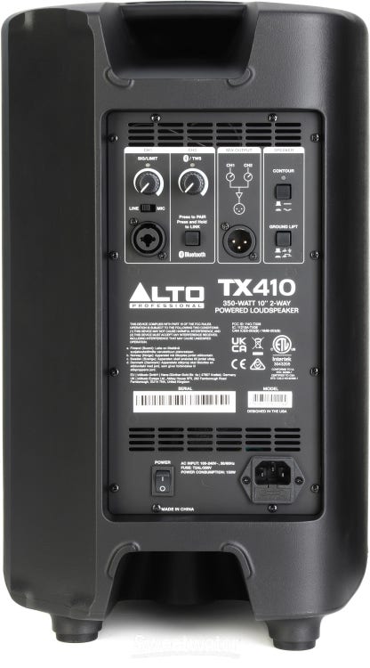 Alto Professional TX410 350-watt 10-inch Powered Speaker