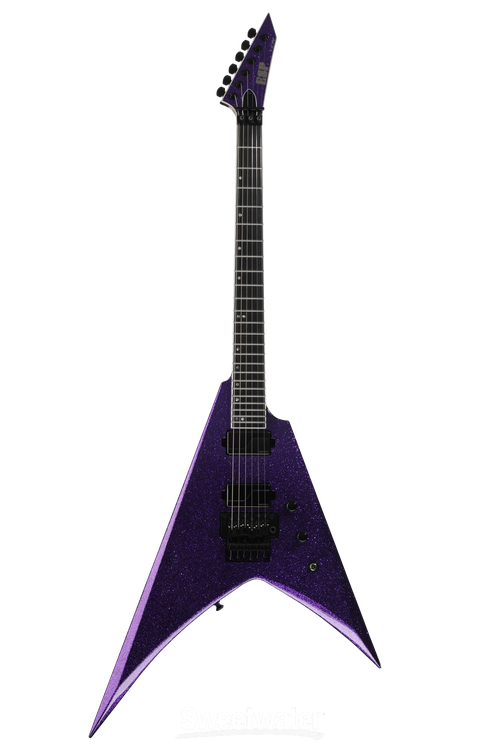 ESP V-II FR USA Electric Guitar - Purple Sparkle | Sweetwater