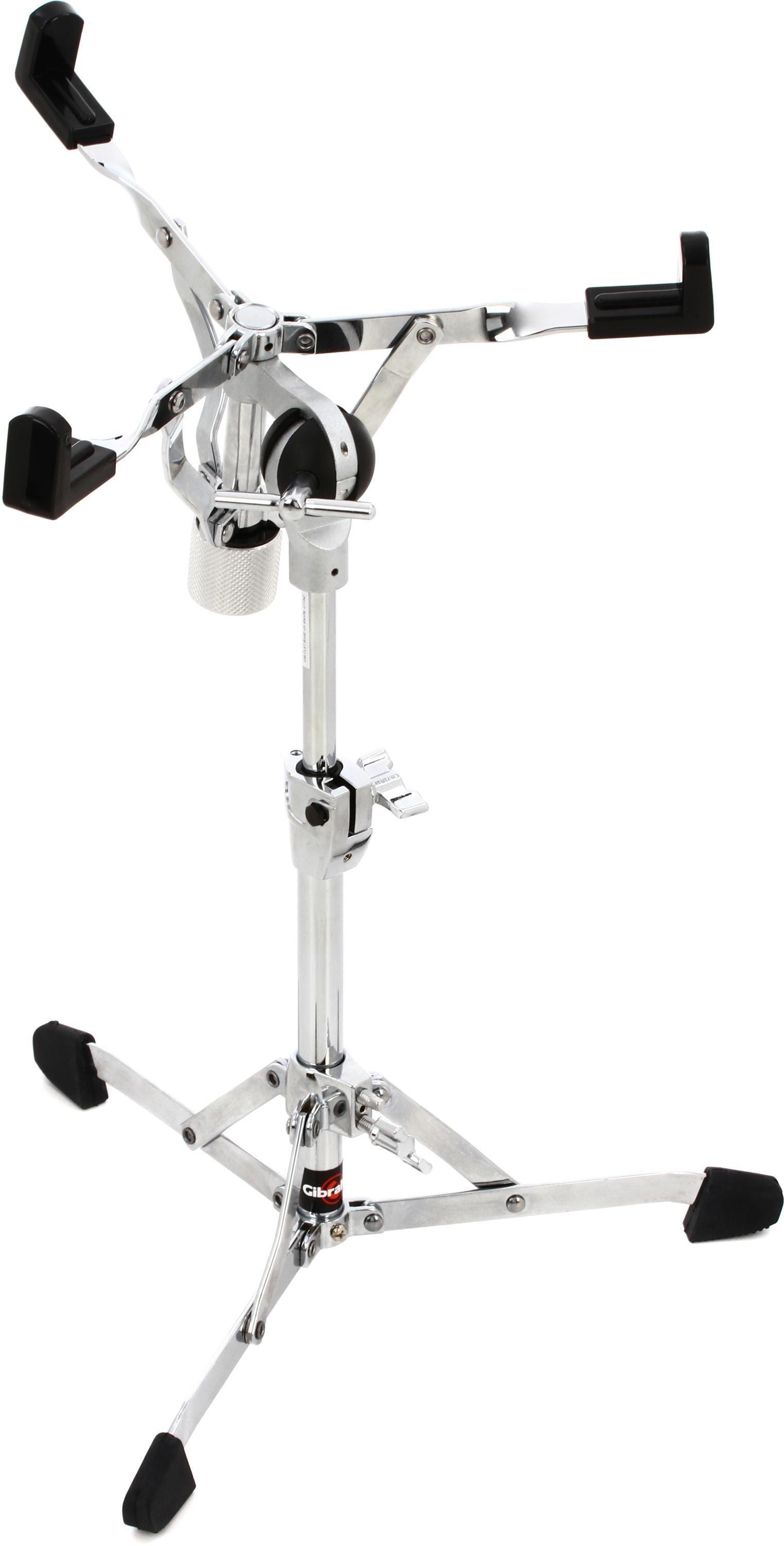 Adjustable Height Snare Drum Stand with Double Braced Percussion Hardware Kit for Snares, Tom Drums, and Practice Pad - Heavy-Duty Weight Mount and