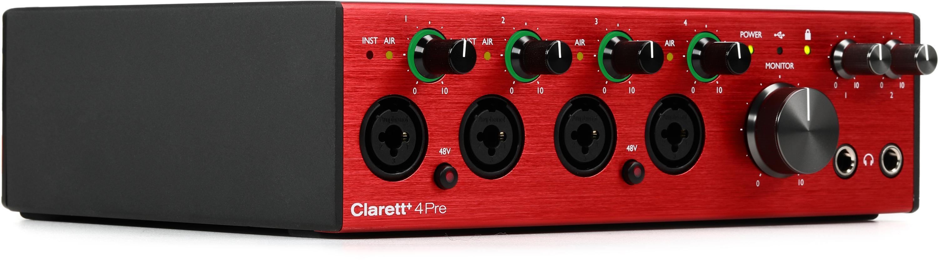 Focusrite Clarett+ 4Pre USB-C Audio Interface | Sweetwater