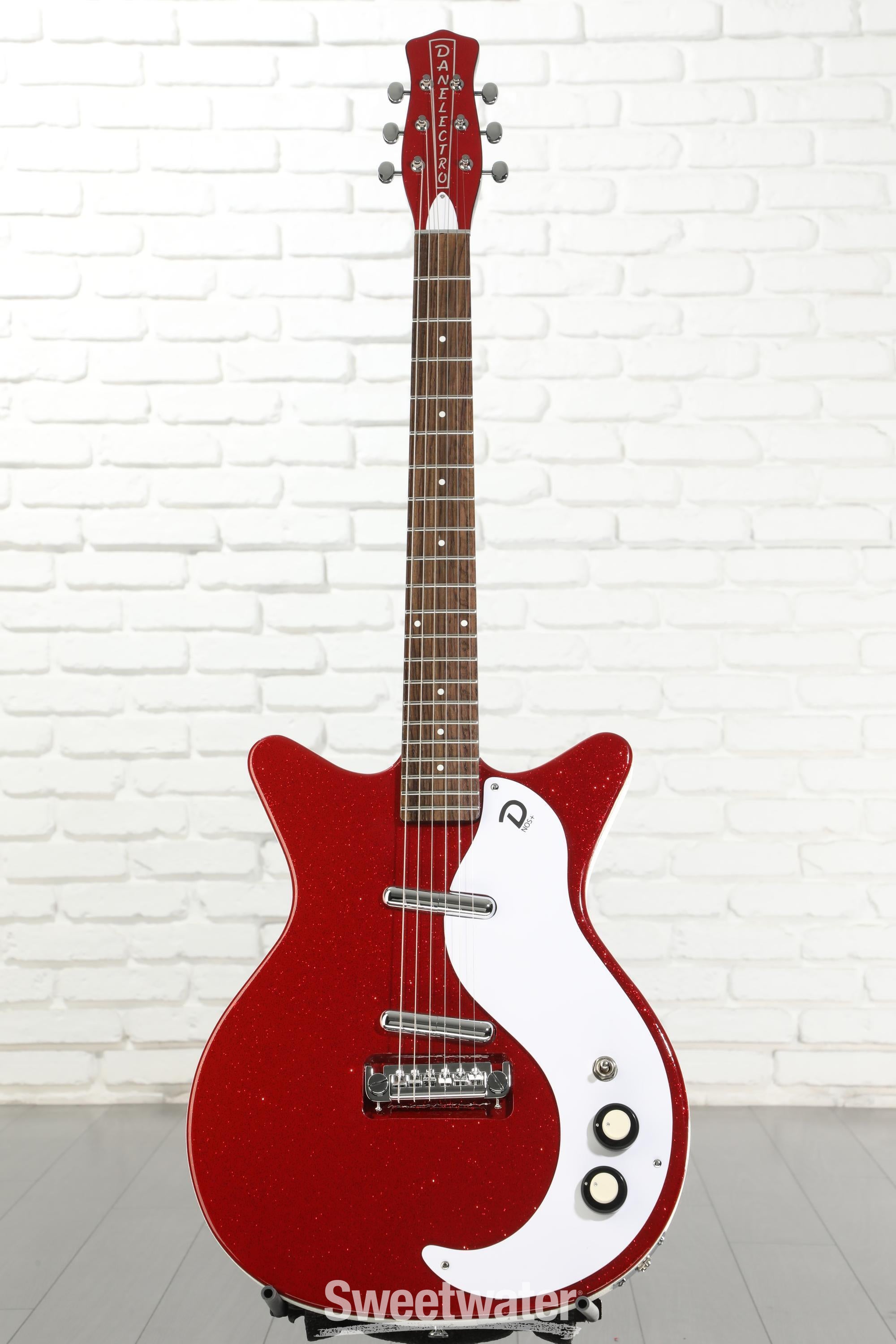 Danelectro '59M NOS+ Electric Guitar - Red Metalflake | Sweetwater