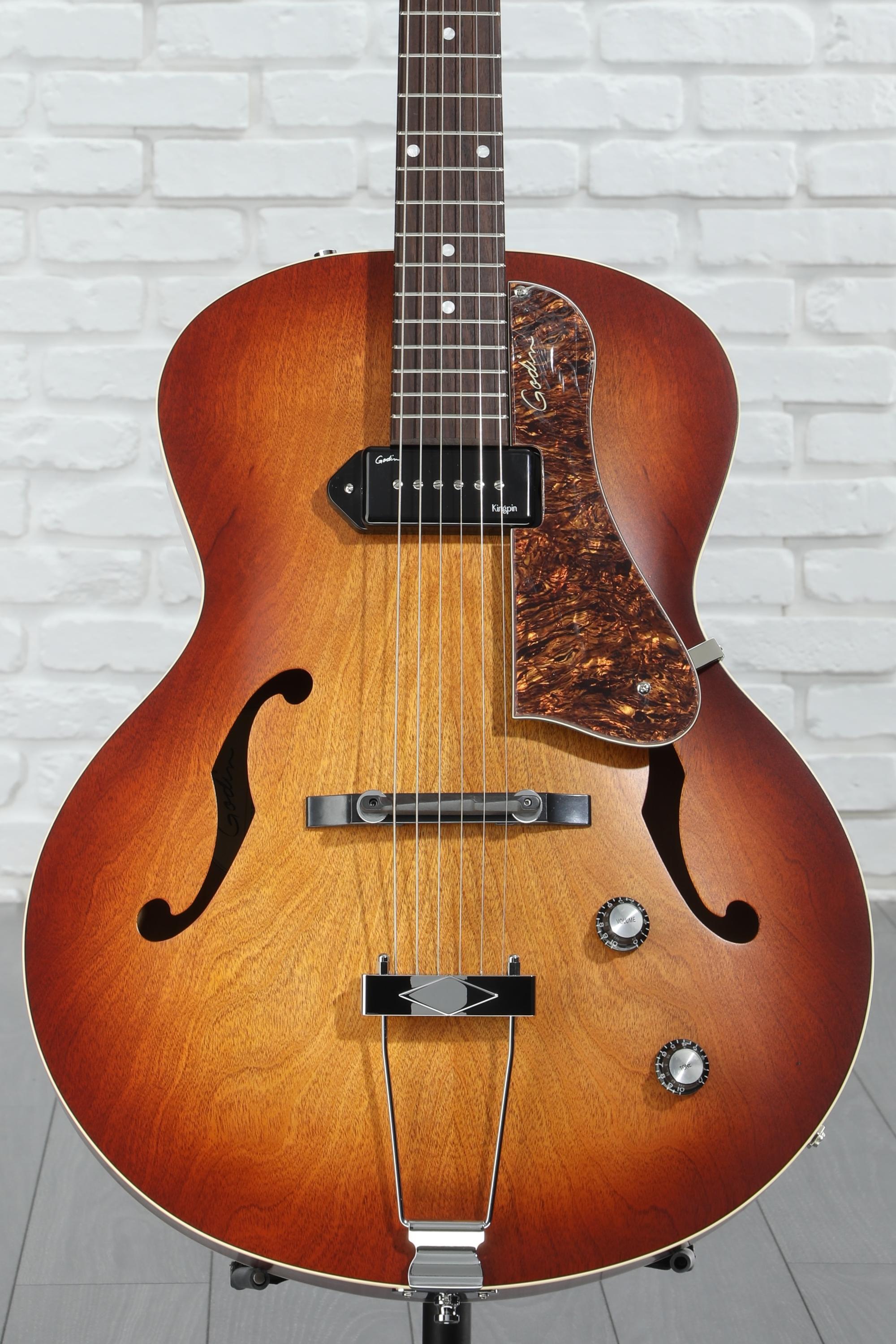 ギター Godin 5th Avenue 5th Avenue Jumbo P-Rail Harvest Gold | Godin Guitars