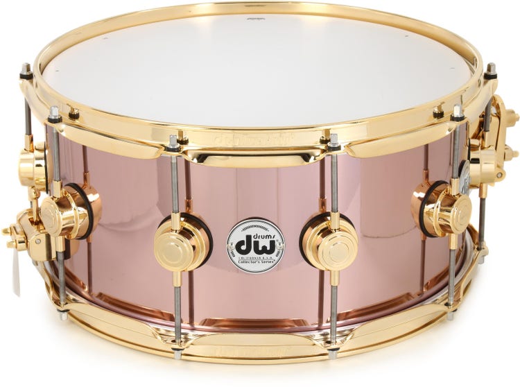 DW Collector's Series Snare Drum - 6.5 inches x 14 inches, Rose Copper