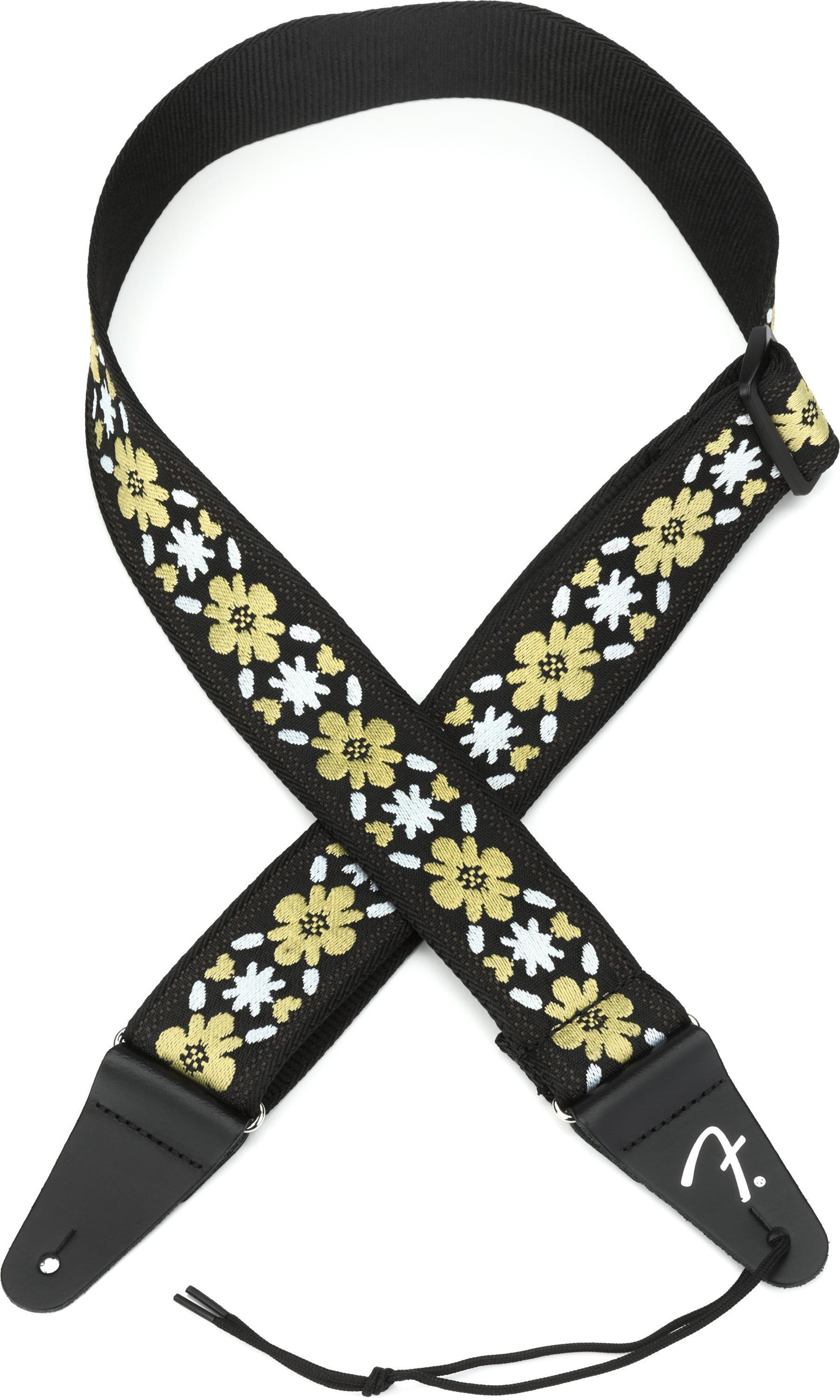 Fender 2-inch Pasadena Woven Strap - Yellow Clover