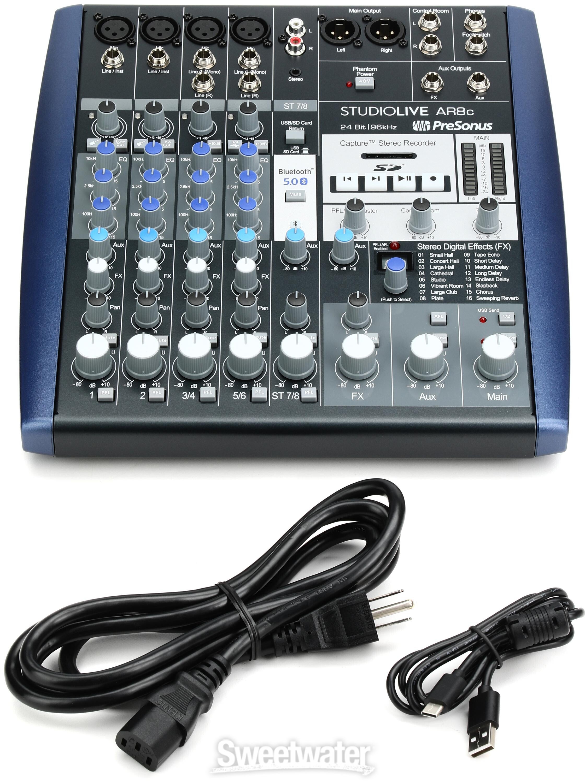 PreSonus StudioLive AR8c Mixer and Audio Interface with Effects