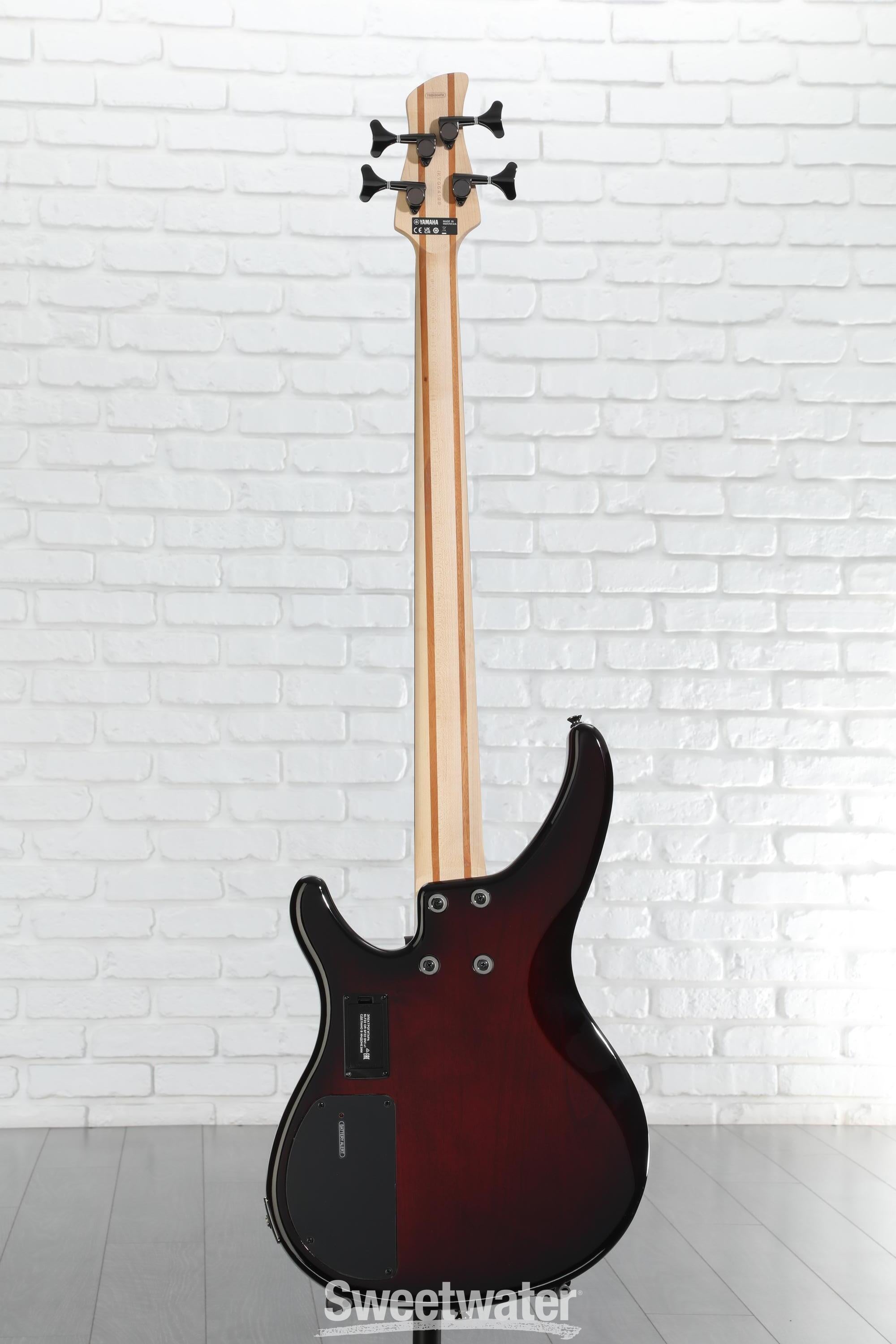 Yamaha TRBX604FM 4-string Bass Guitar - Dark Red Burst