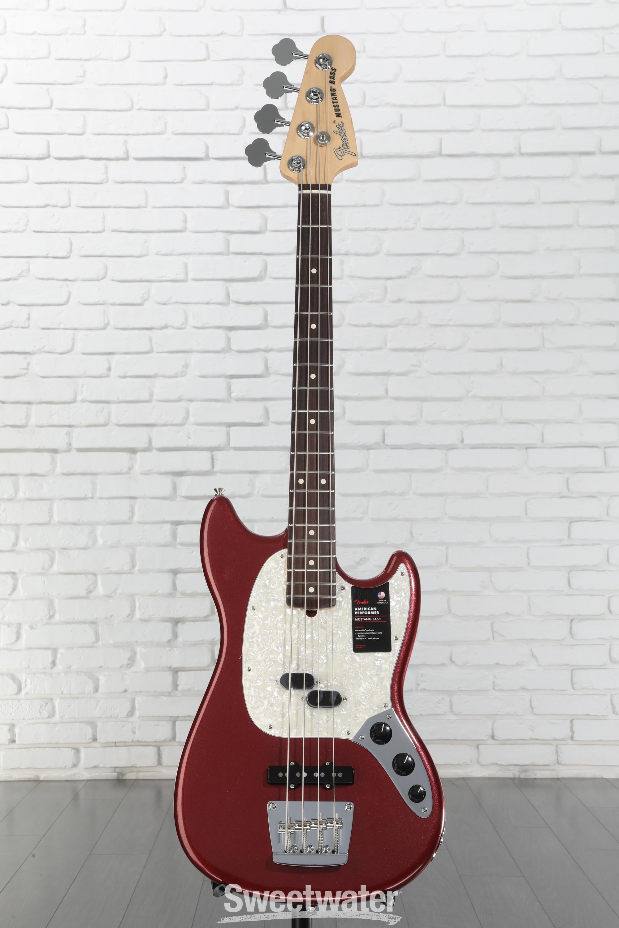 Fender American Performer Mustang Electric Bass Guitar