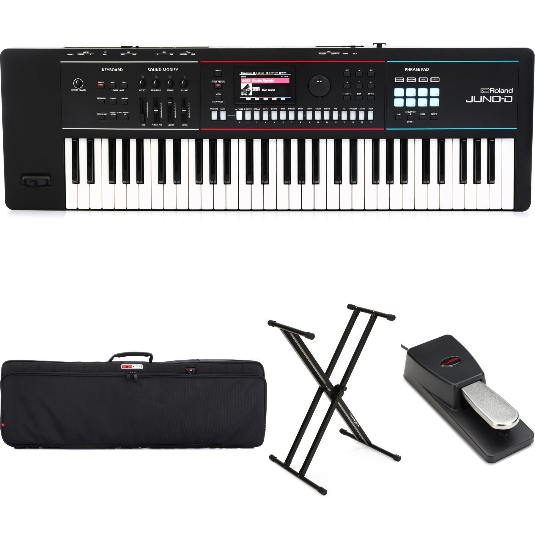Photo of Roland JUNO-D6 61-key Synthesizer Stage Bundle