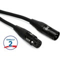 Photo of Hosa HMIC-015 Pro Microphone Cable 2-Pack - 15 foot