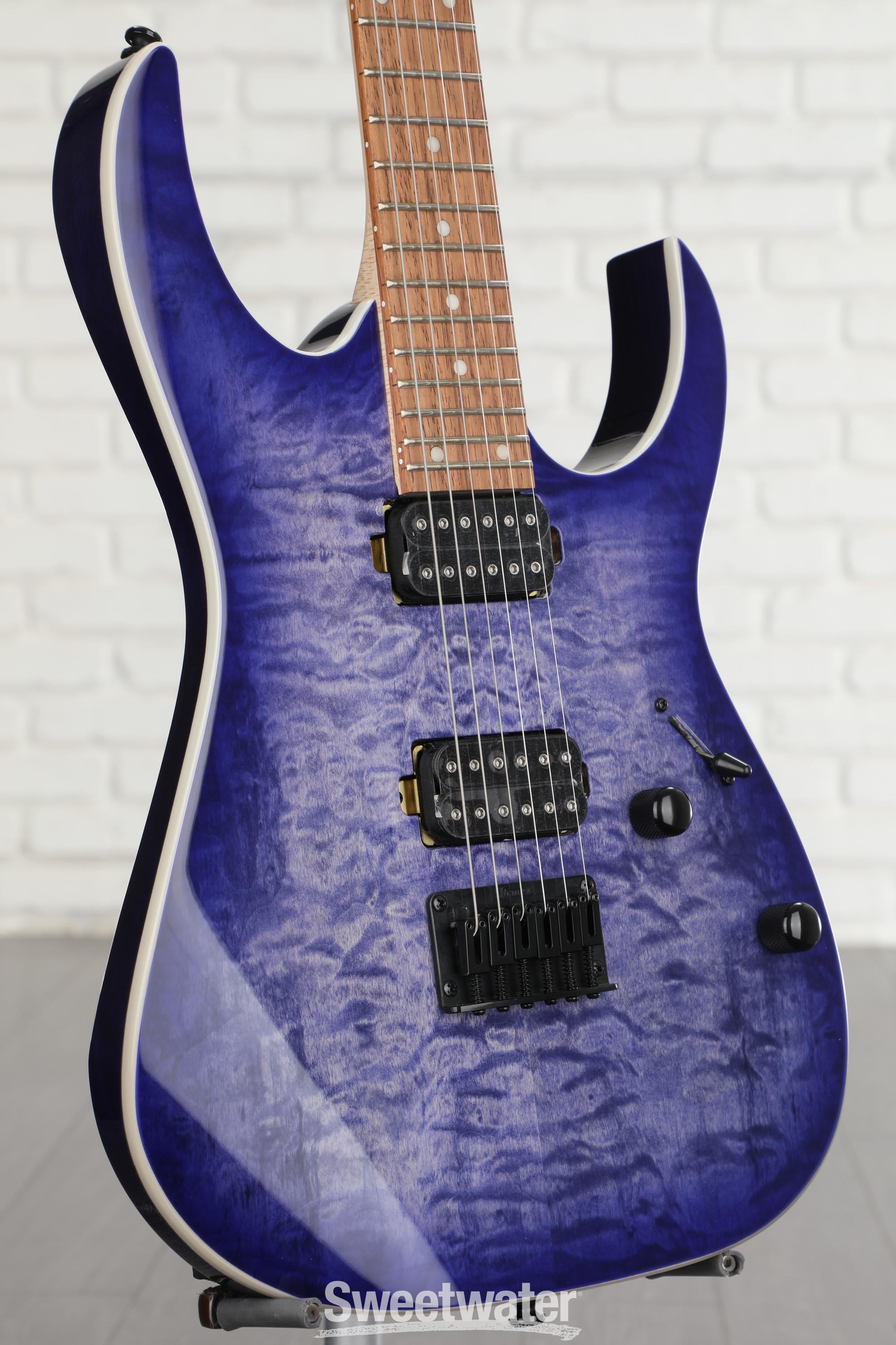 Ibanez RG421QM Electric Guitar - Cerulean Blue Burst