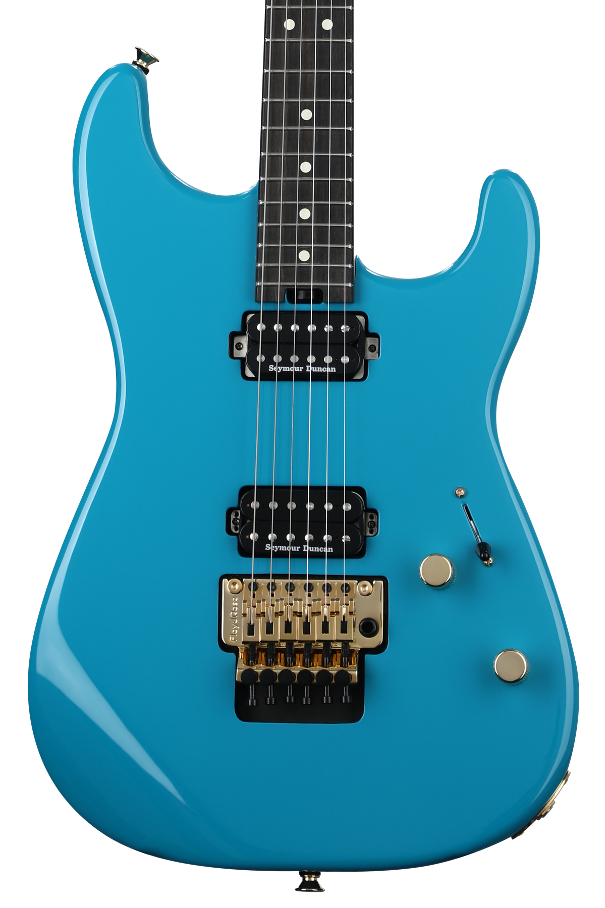 Charvel Pro-Mod San Dimas Style 1 HH FR EBY Electric Guitar - Miami Blue |  Sweetwater