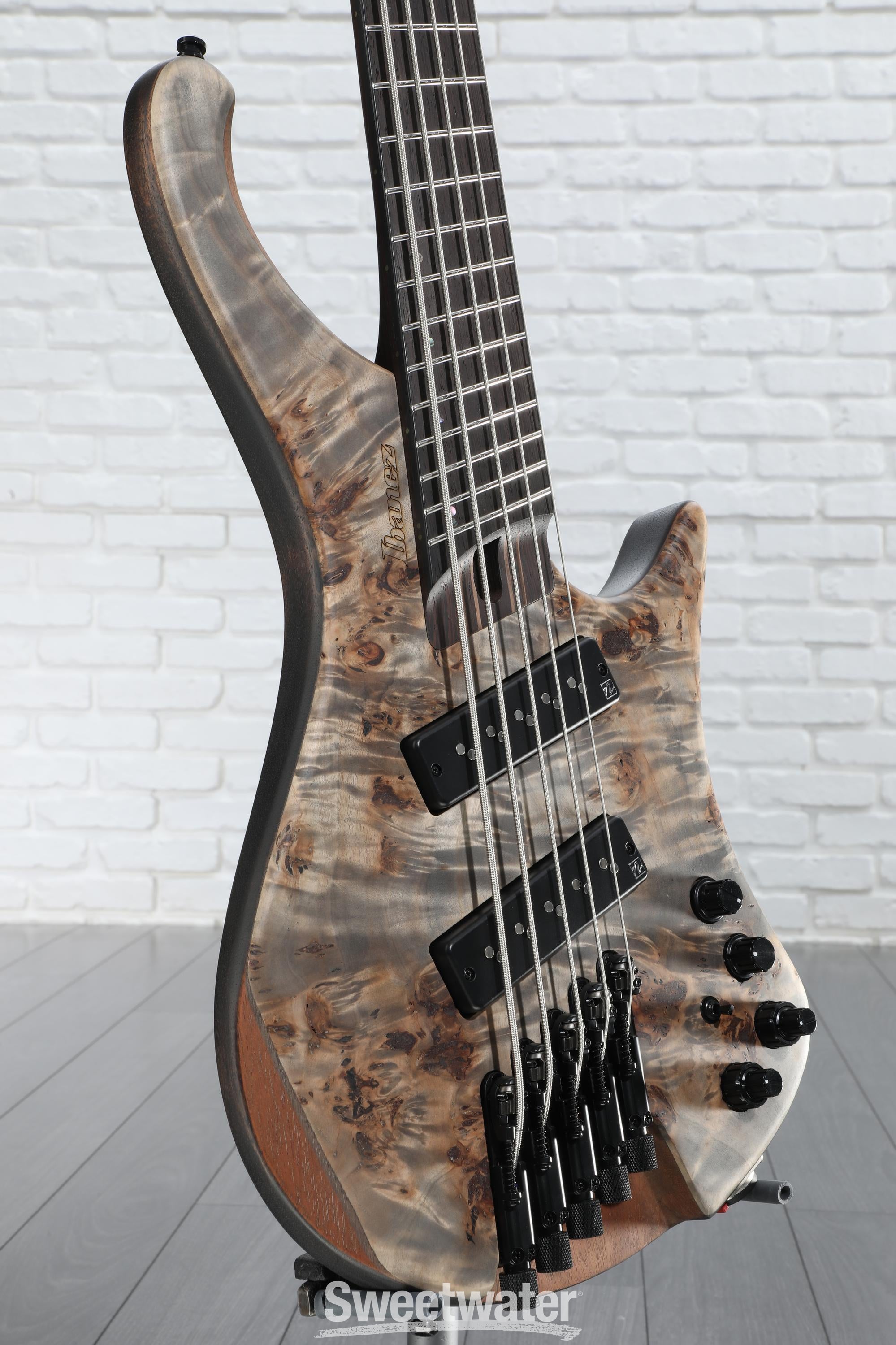 Ibanez Bass Workshop EHB1505MS 5-string Multi-scale Bass Guitar - Black Ice Flat