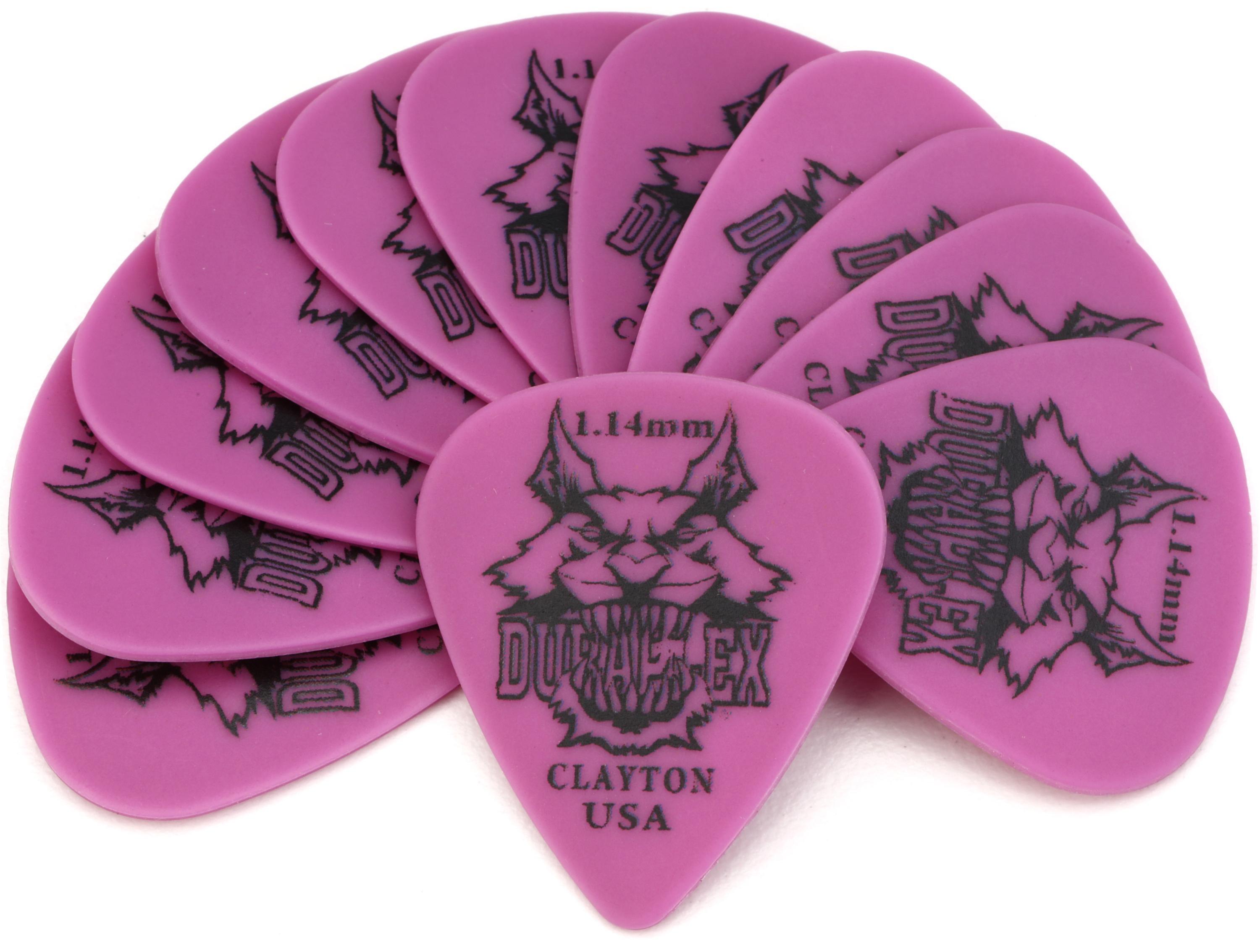 Photo of Clayton Duraplex Standard Guitar Picks - 1.14mm, Purple, 12-pack