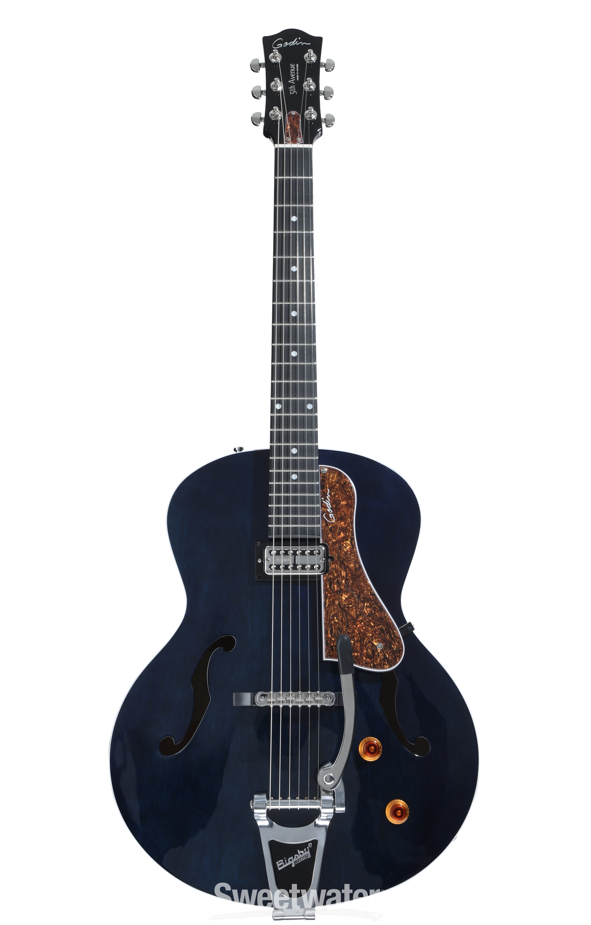 Godin 5th Avenue Night Club Hollowbody Electric Guitar - Indigo