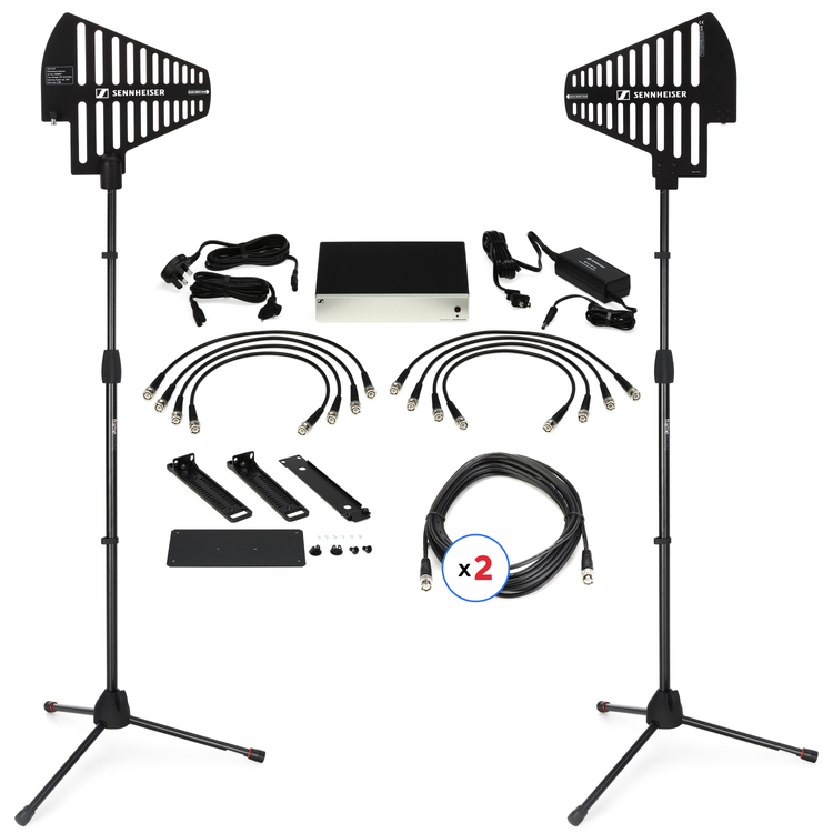 Sennheiser EW-D ASA Splitter, Antennas and Stands Bundle