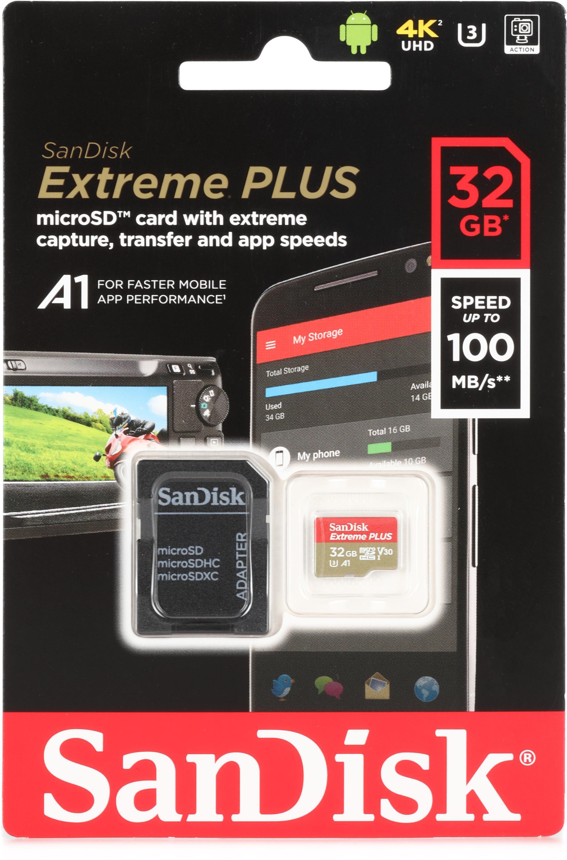 Photo of SanDisk Extreme PLUS microSDHC Card - 32GB, Class 10, U3, UHS-I