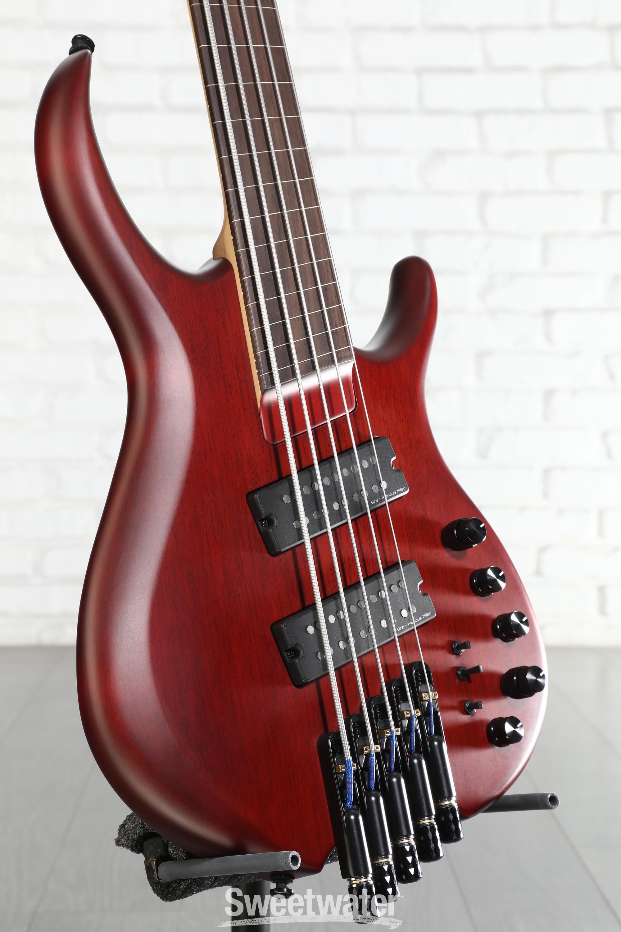 Photo of Sire Marcus Miller M6 5-string Headless Fretless Bass Guitar - Mahogany Satin