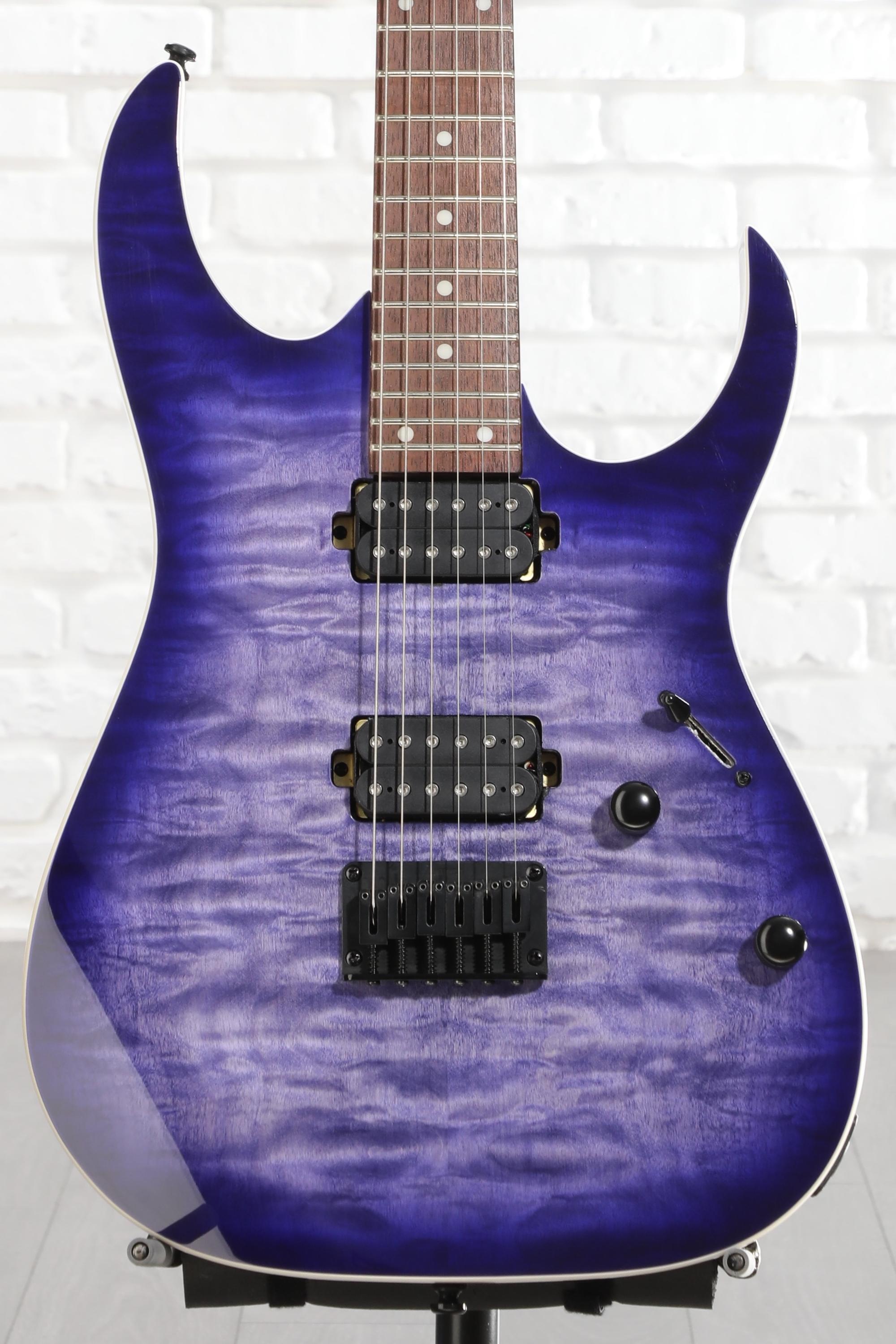 Ibanez RG421QM Electric Guitar - Cerulean Blue Burst