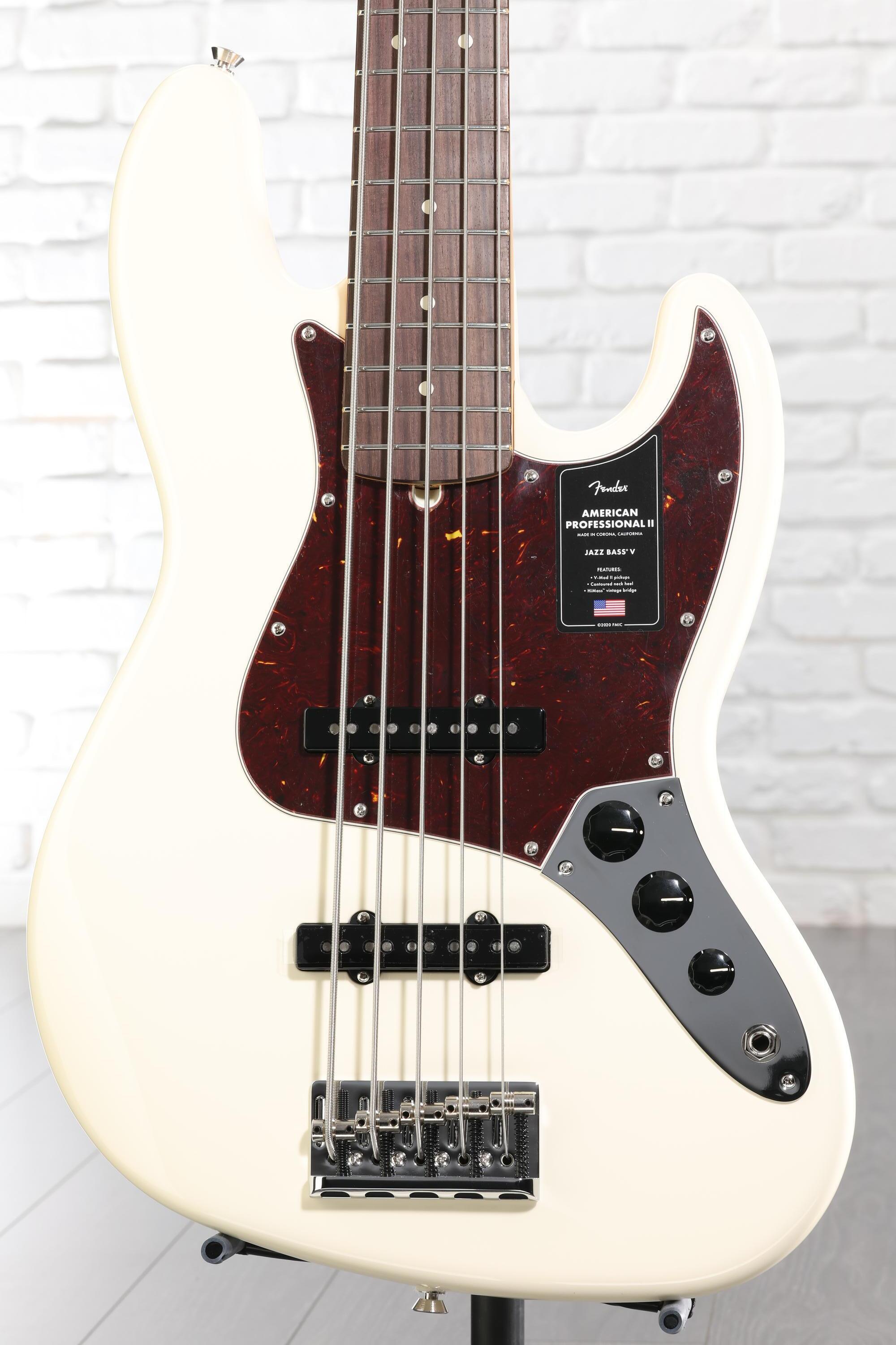 Fender American Professional II Jazz Bass V - Olympic White