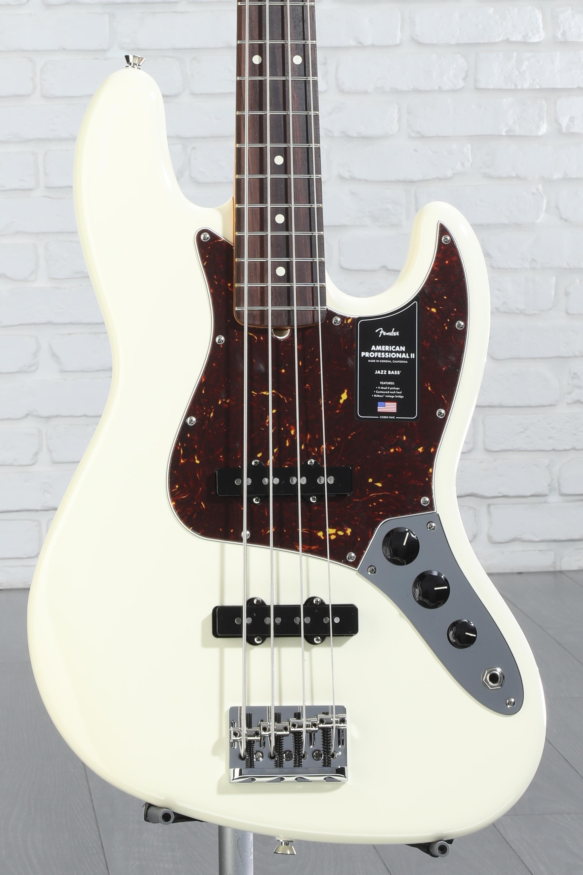 Fender American Professional II Jazz Bass - Olympic White with Rosewood  Fingerboard | Sweetwater