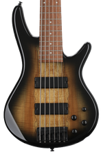 Photo of Ibanez Gio GSR206SMNGT Bass Guitar - Spalted Maple Top Natural Grey Burst