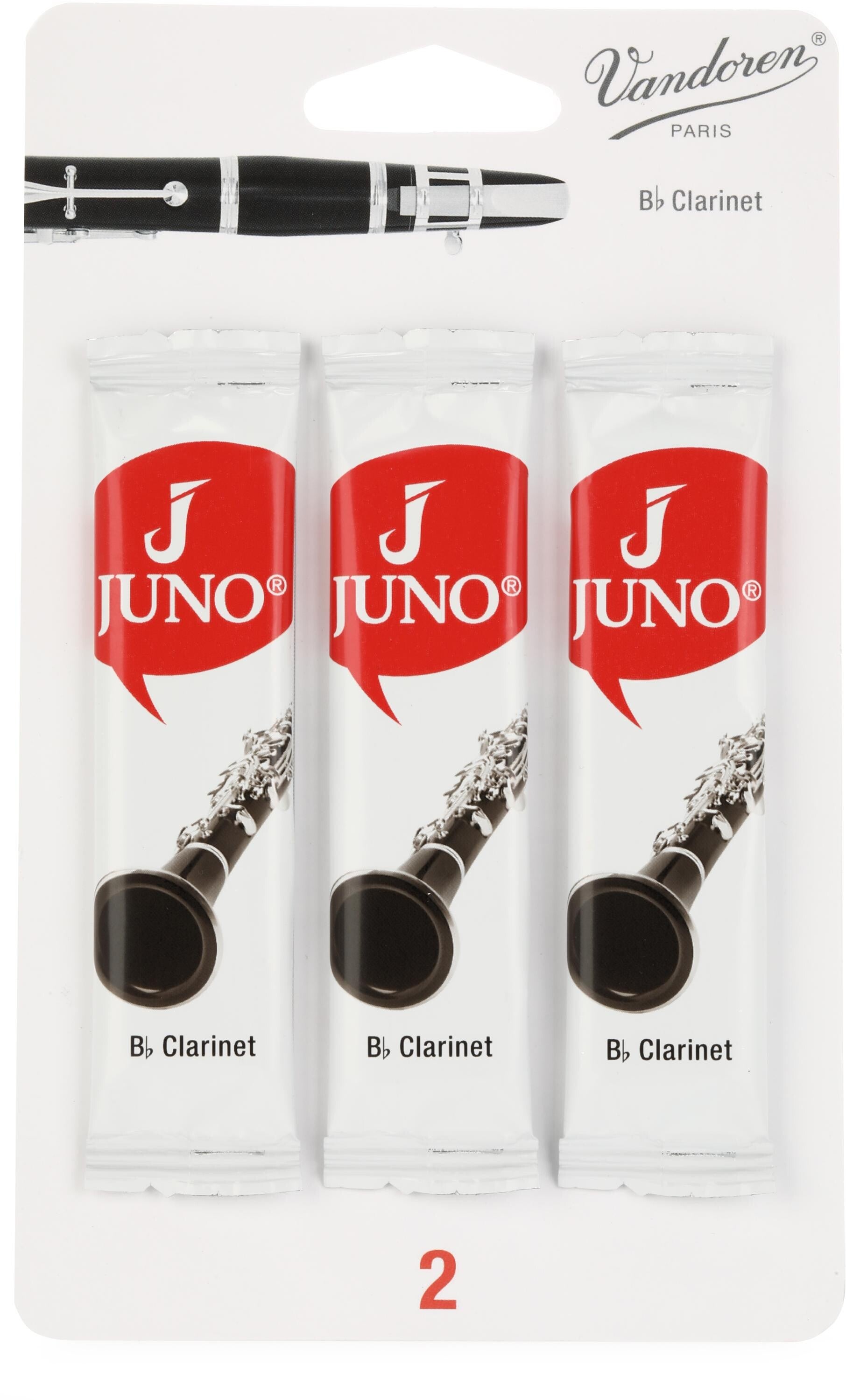 Photo of Vandoren JUNO JCR012/3 Bb Clarinet Reeds - 2.0 (3-pack)
