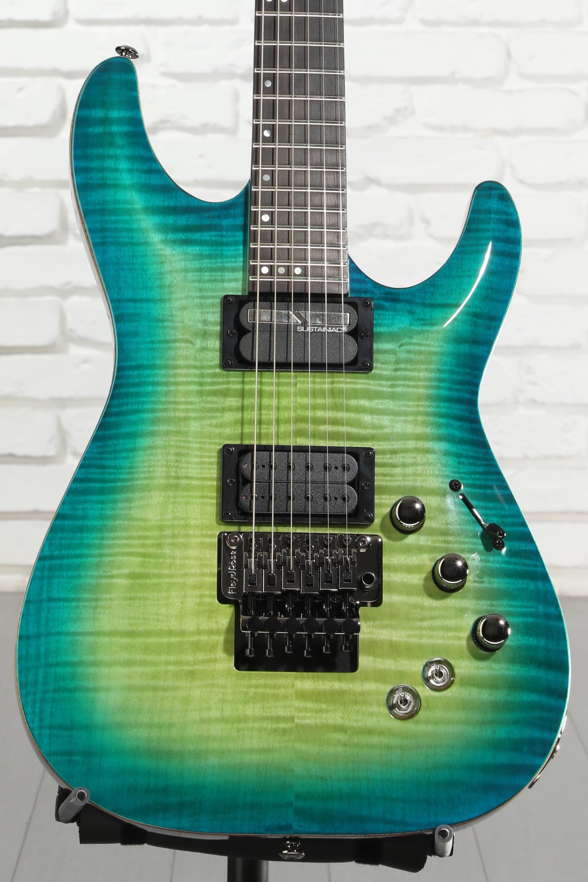 Schecter BlackJack SLS C-1 FR-S Electric Guitar - Aquaburst