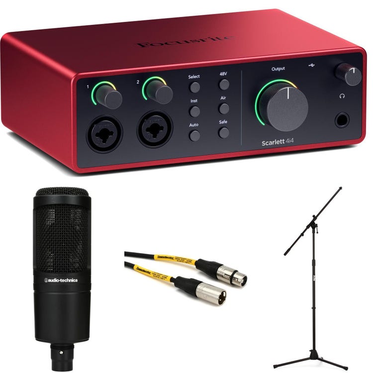Focusrite Scarlett 2i2 4th Gen USB Audio Interface for Recording