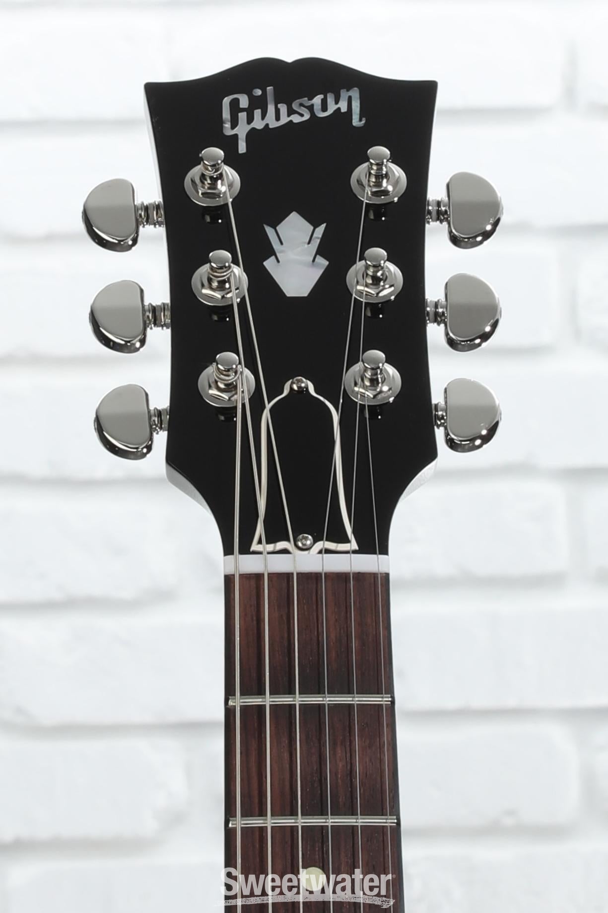 Gibson Custom Dealer Select 1961 ES-335 Semi-hollowbody Electric Guitar - Silver Ebony with Black Stinger