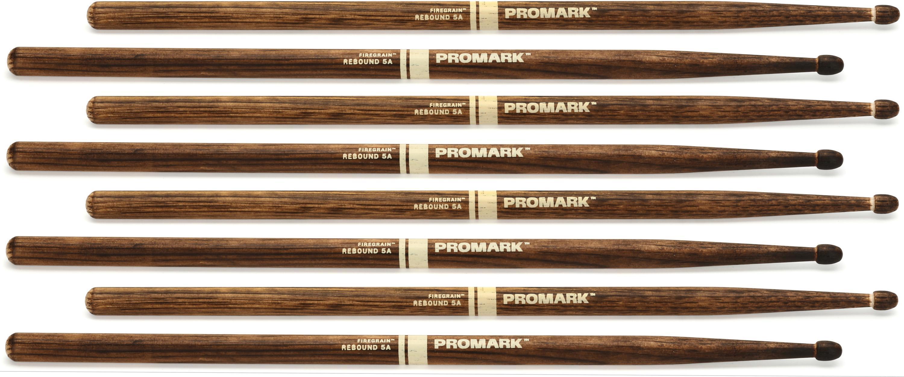Photo of Promark FireGrain Drumsticks - Rebound 5A, 4 pairs