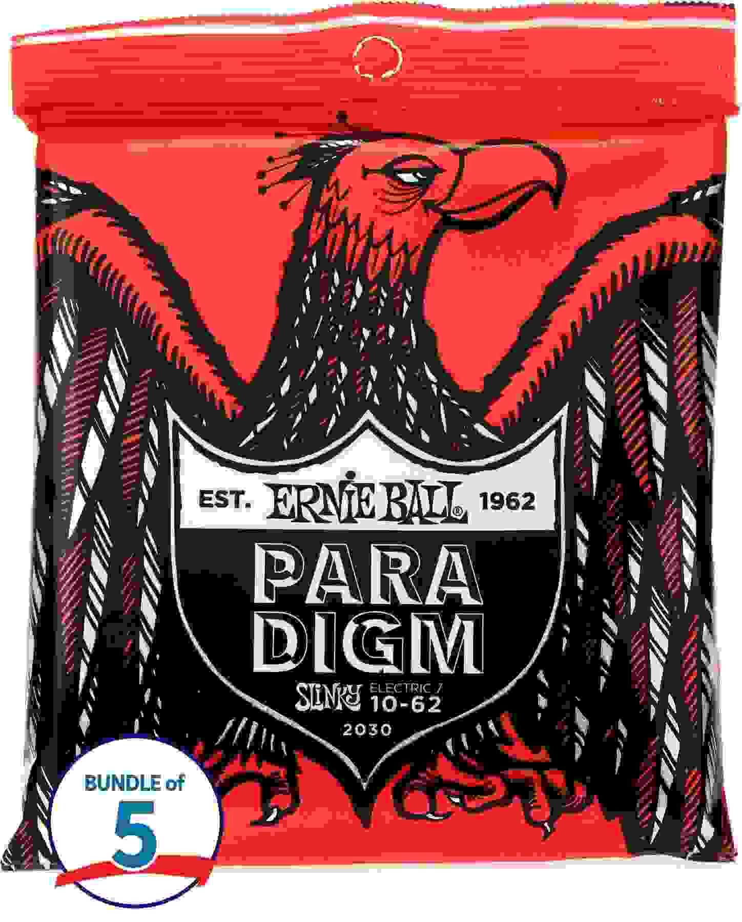 Ernie Ball 2030 Skinny Top Heavy Bottom Slinky Paradigm Electric Guitar Strings - .010-.062 7-string (5-pack)