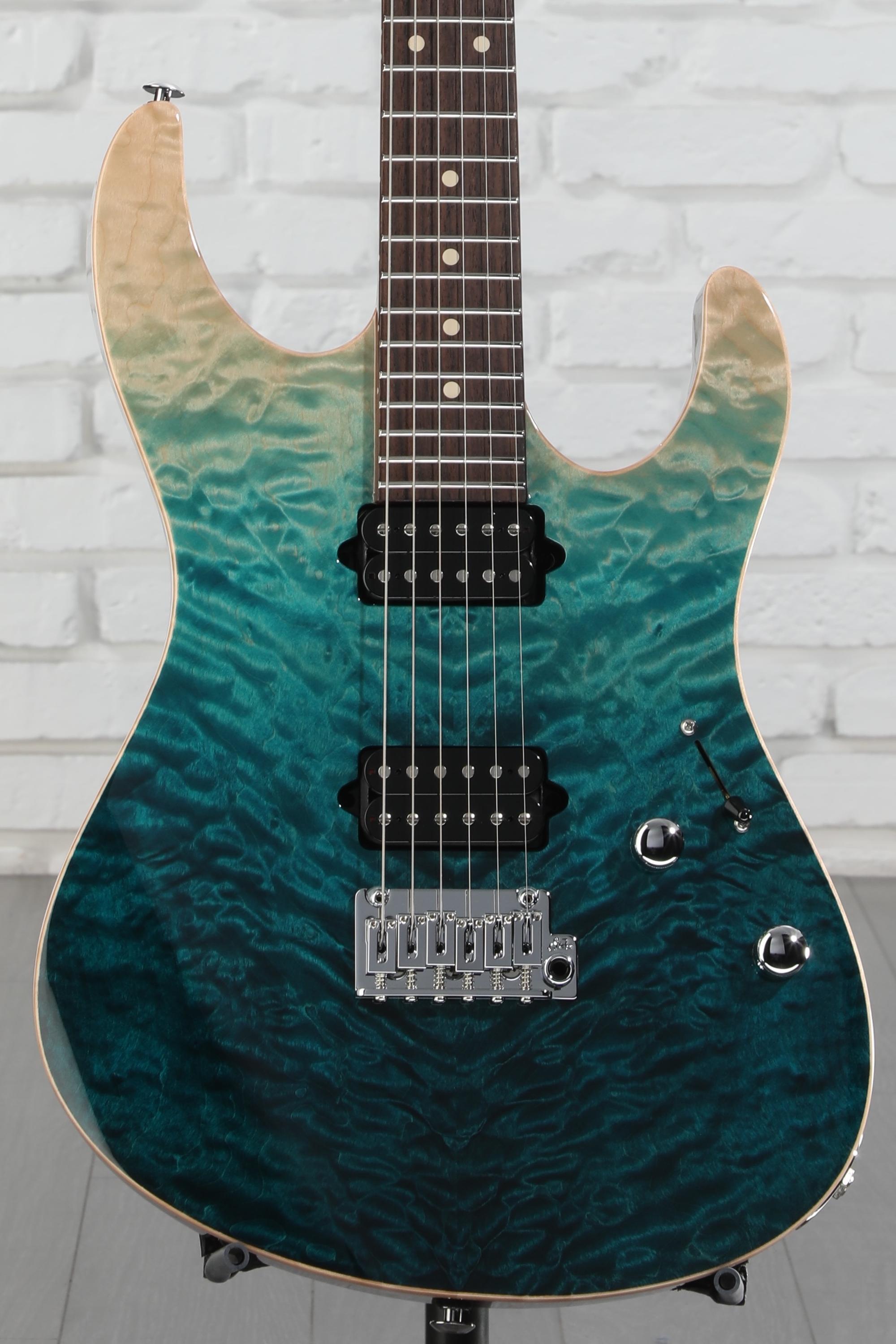 Suhr Modern Set Neck Electric Guitar - Teal Fade | Sweetwater