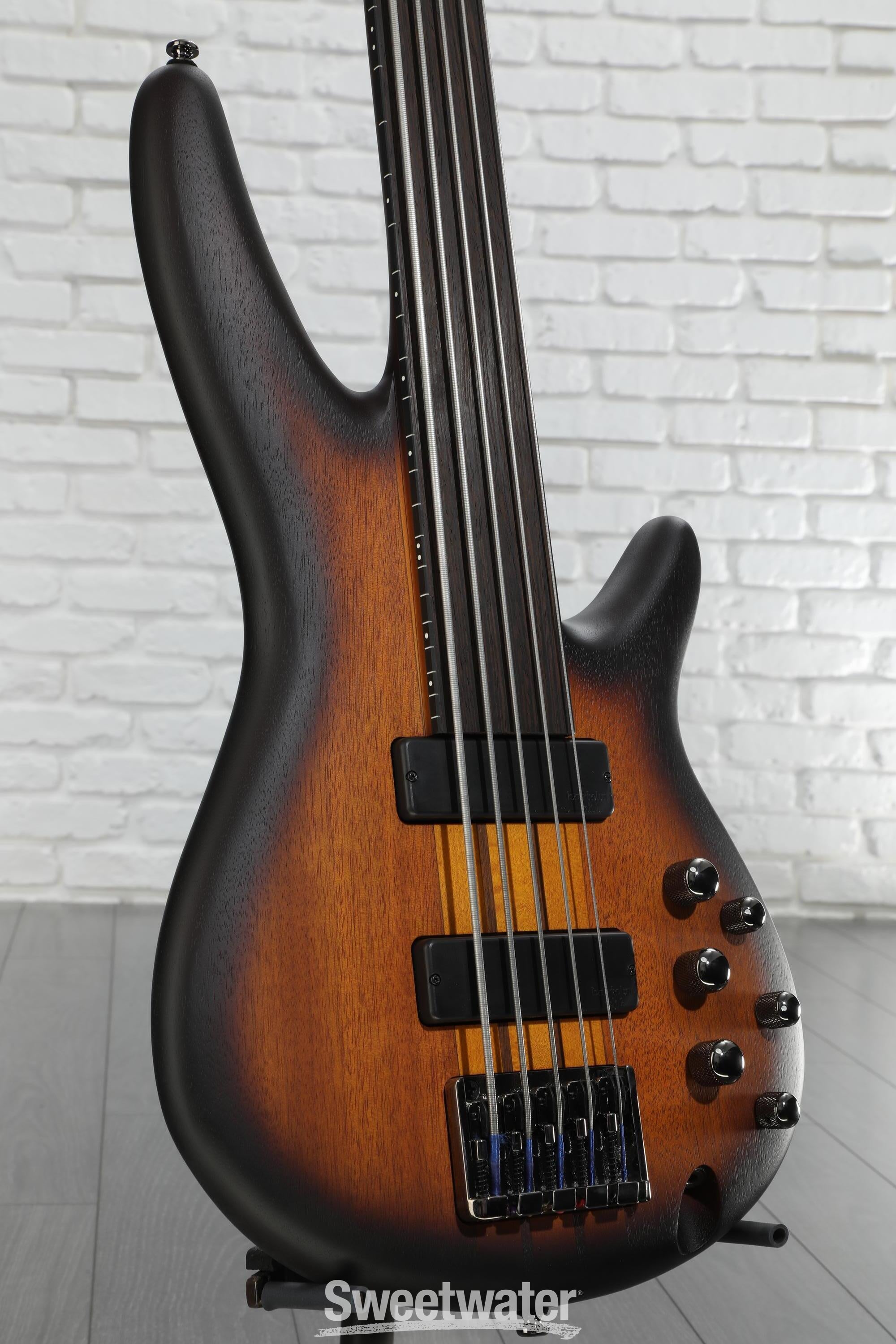 Ibanez SRF705 5弦　フレットレスベース Ibanez Bass Workshop SRF705 Fretless Bass Guitar - Brown Burst