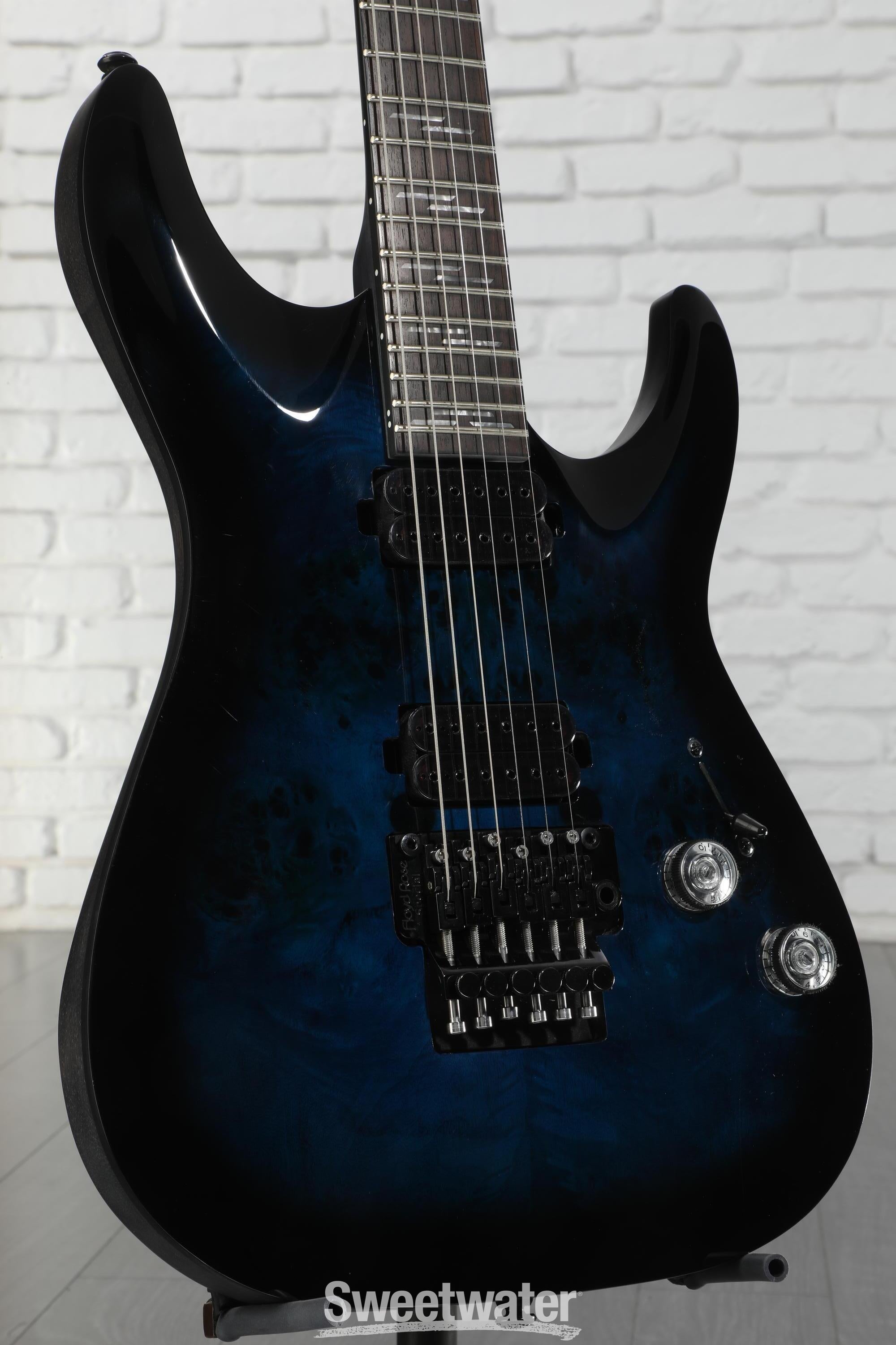 Schecter OMEN6 ソフトケース付き Schecter Omen Elite-6 FR Electric Guitar - See Thru Blue