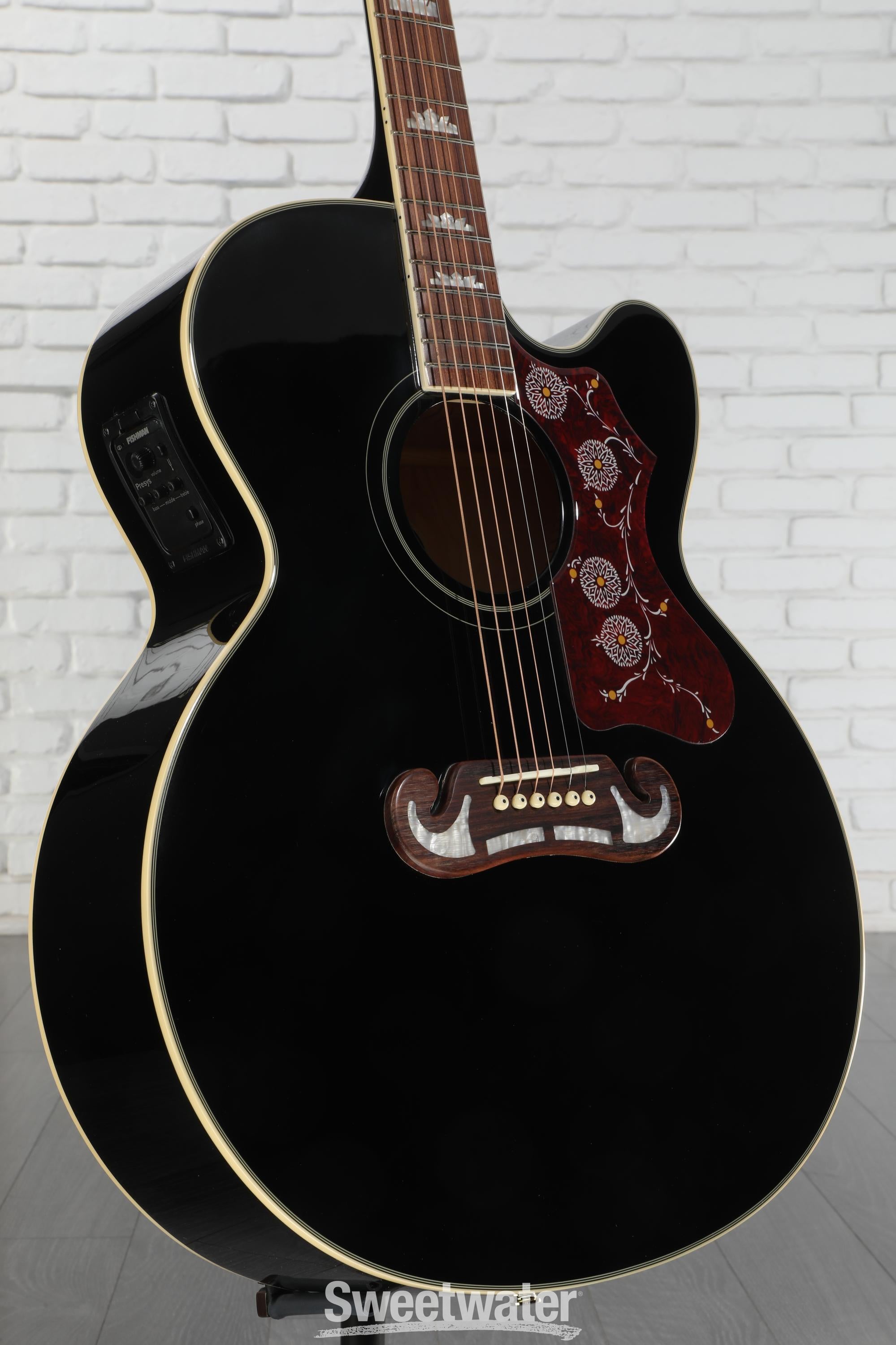 Epiphone J-200EC Studio Acoustic-Electric Guitar - Black