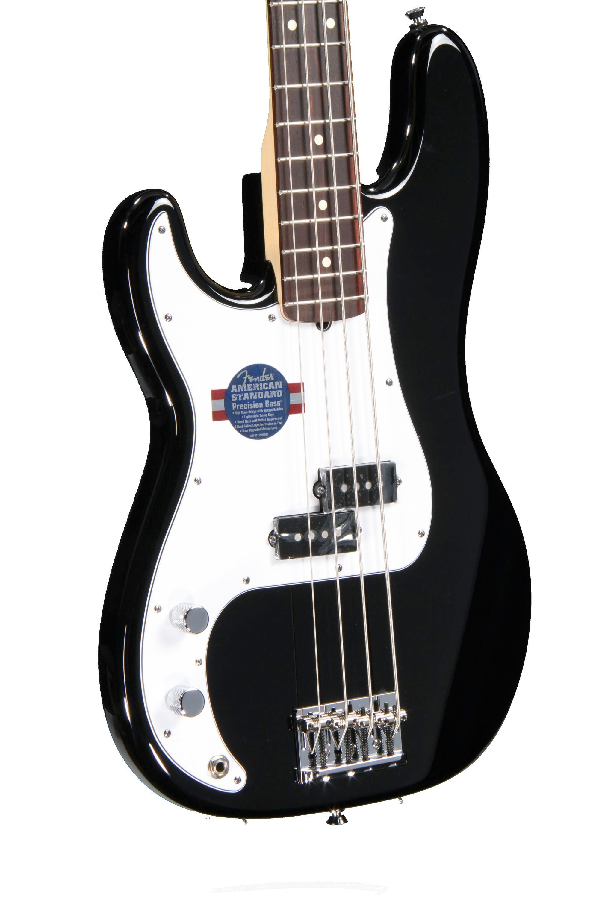 Fender American Standard Precision Bass Left Handed - Black Lefty