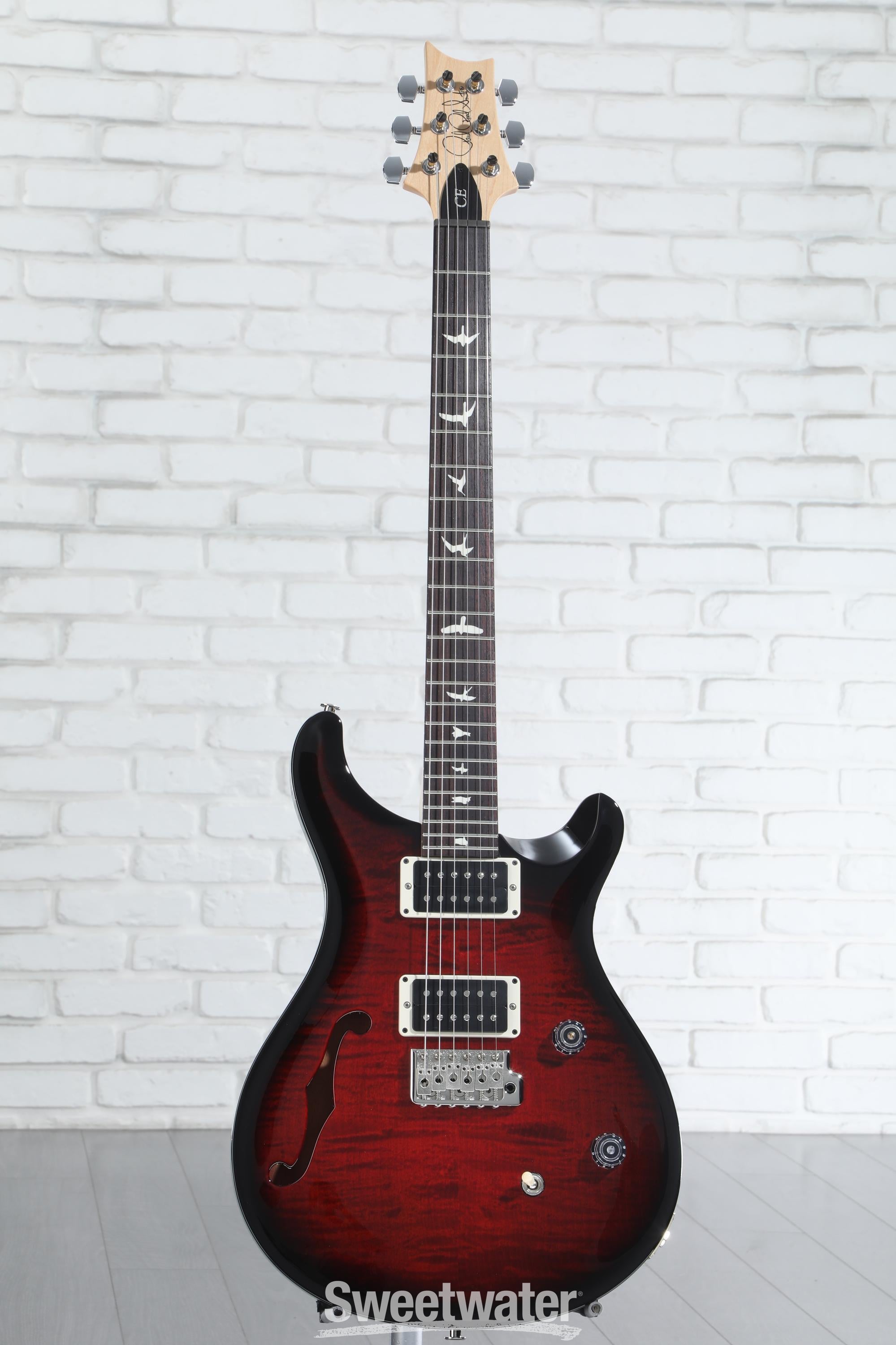PRS CE 24 Semi-Hollow Electric Guitar - Fire Red Smokeburst