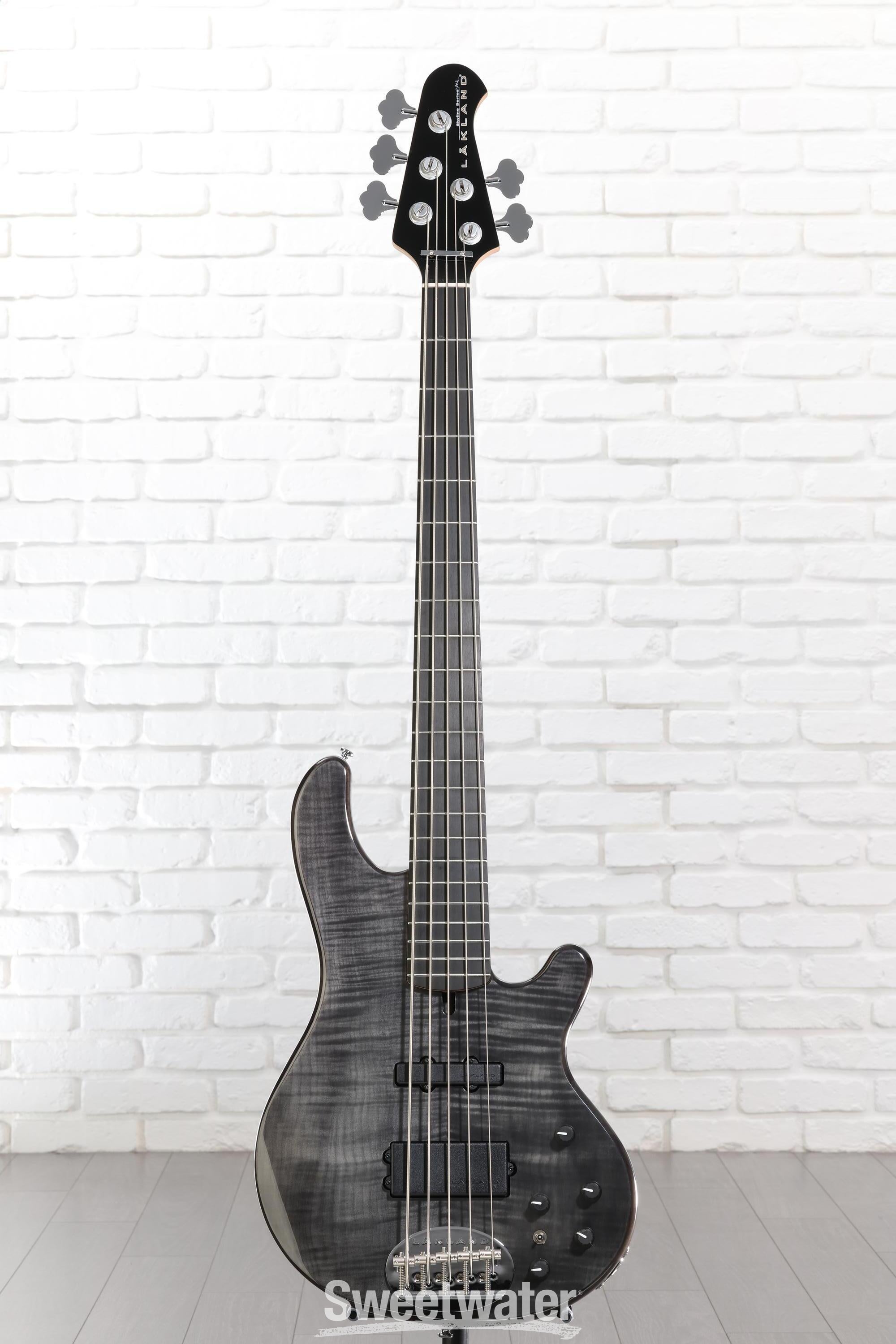 Lakland Skyline 55-02 Deluxe Bass Guitar - Transparent Black