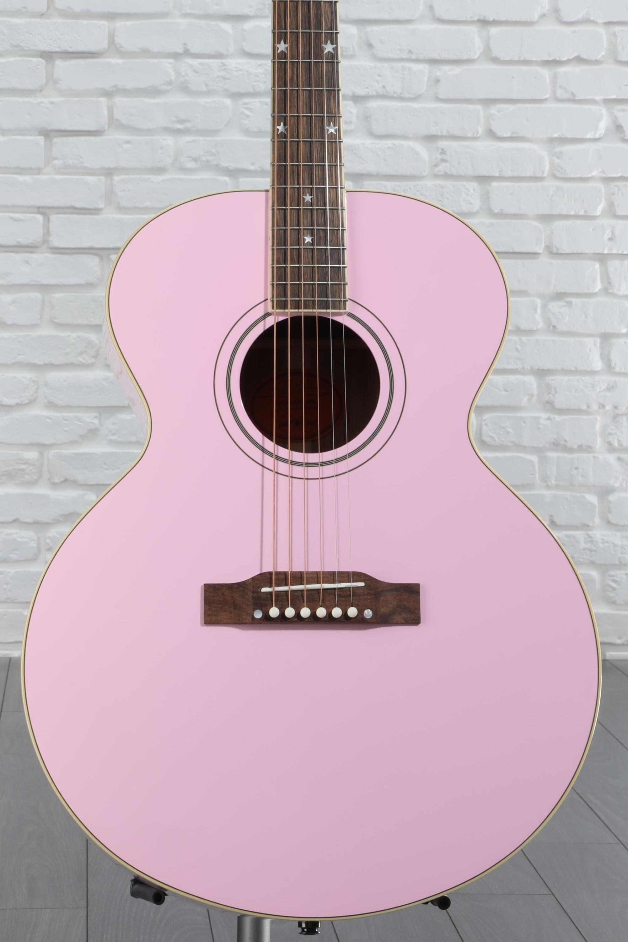 Epiphone J-180 LS Acoustic-electric Guitar - Pink
