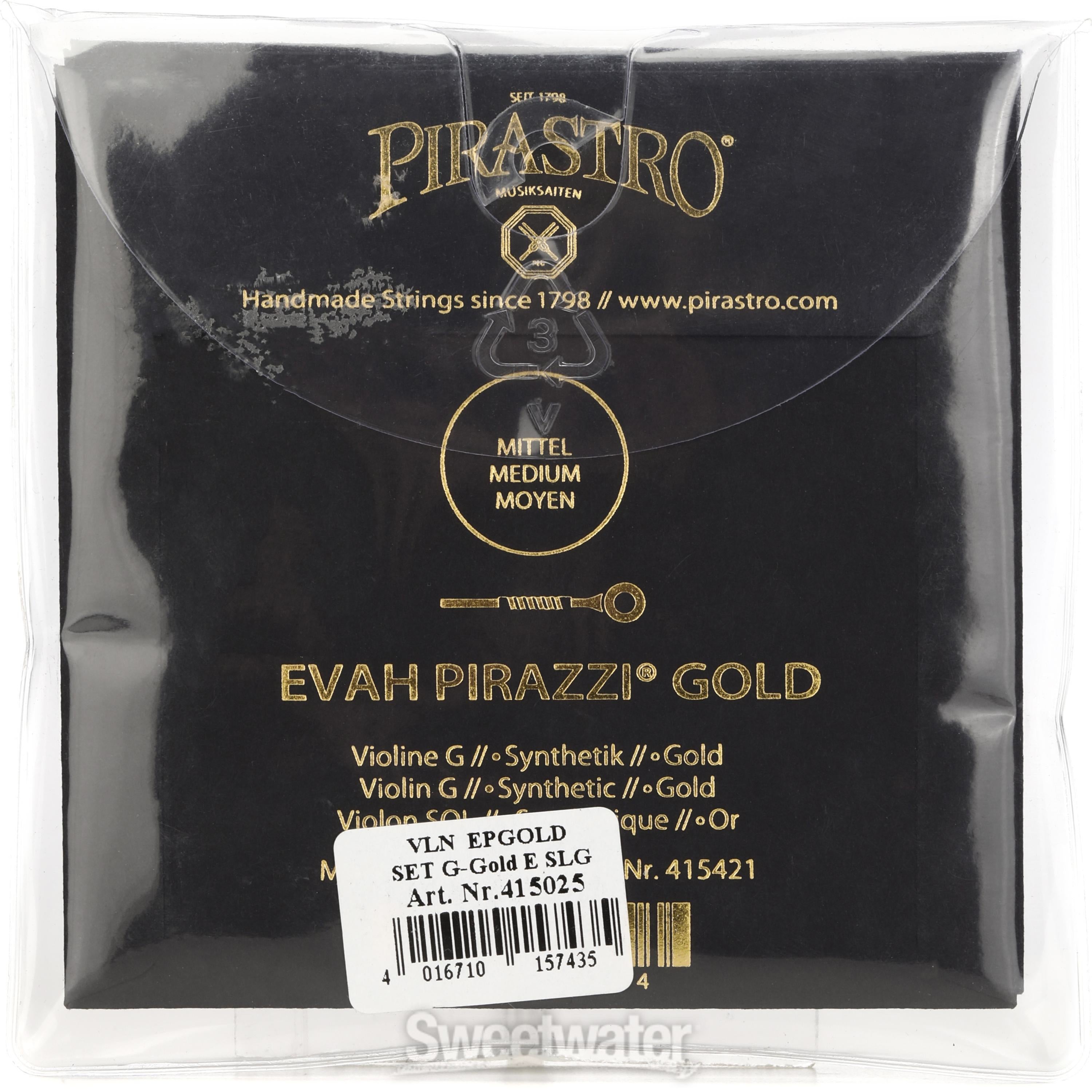 Pirastro Evah Pirazzi Gold Series Violin String Set - 4/4