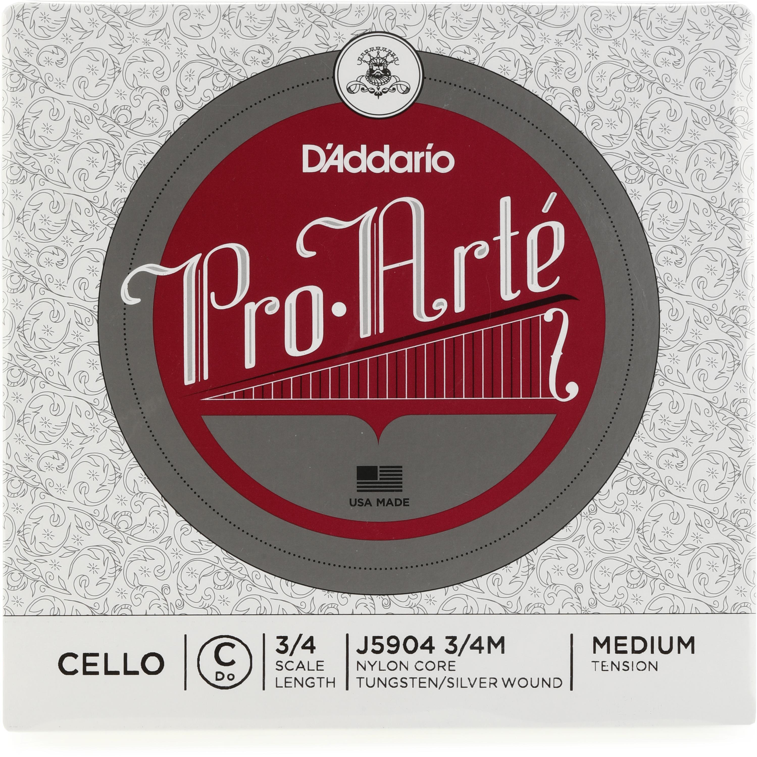 Photo of D'Addario J5904 Pro-Arte Cello C String - 3/4 Size, Medium Tension